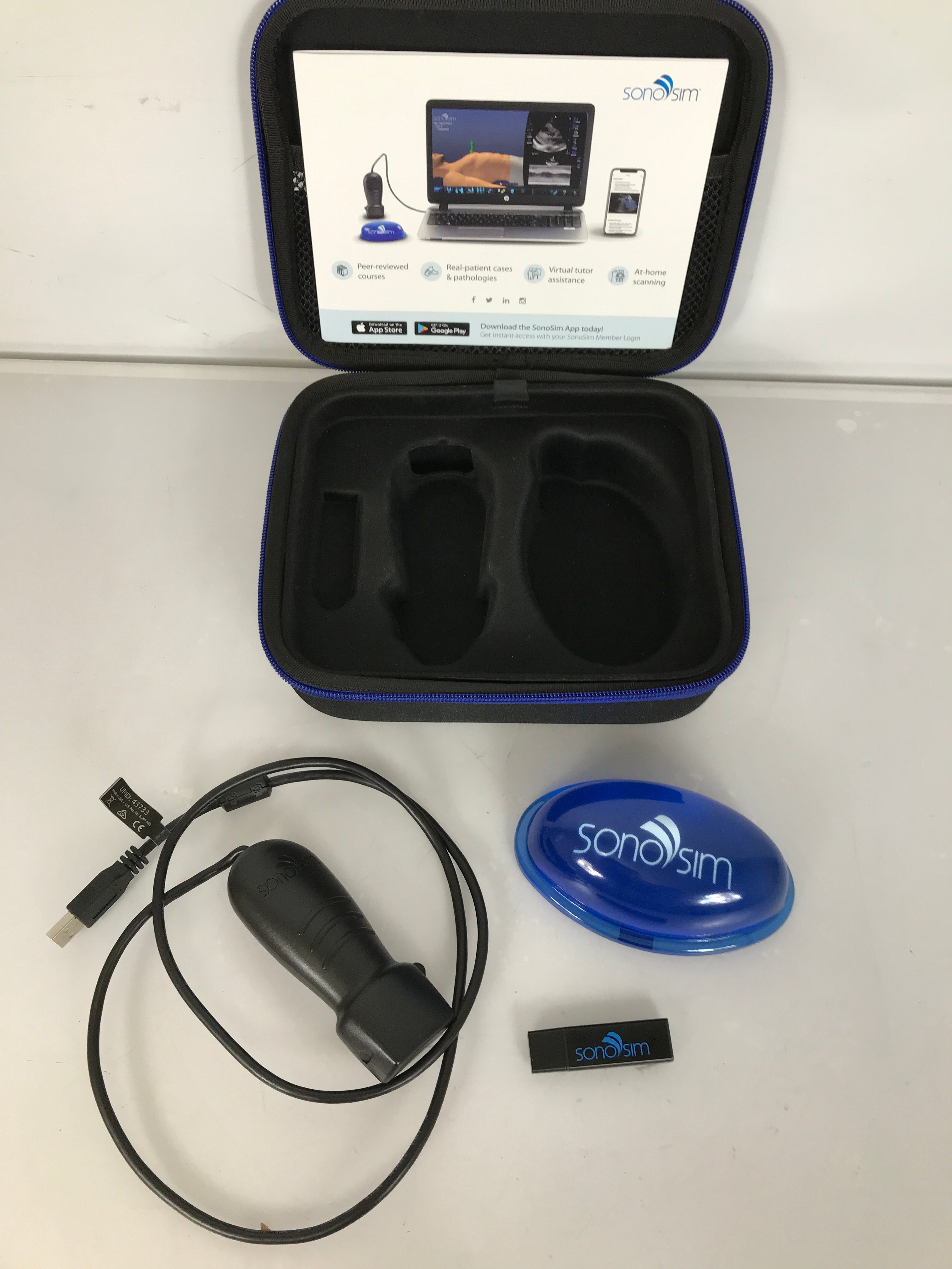 SonoSim Ultrasound Training Simulator Hands On Scanning w/ Case USB