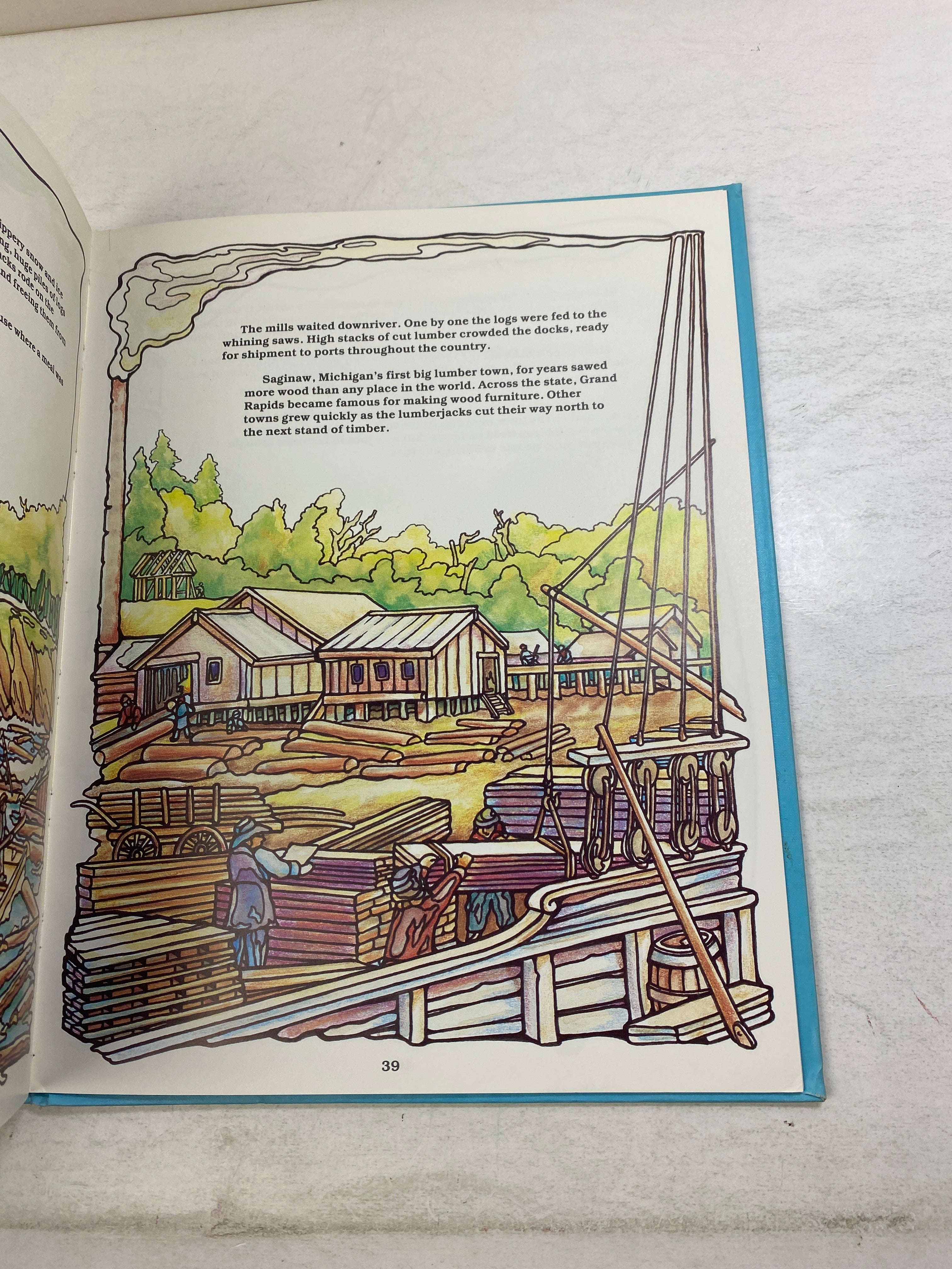 Michigan Illustrated History for Children Ex Lib HC 1987