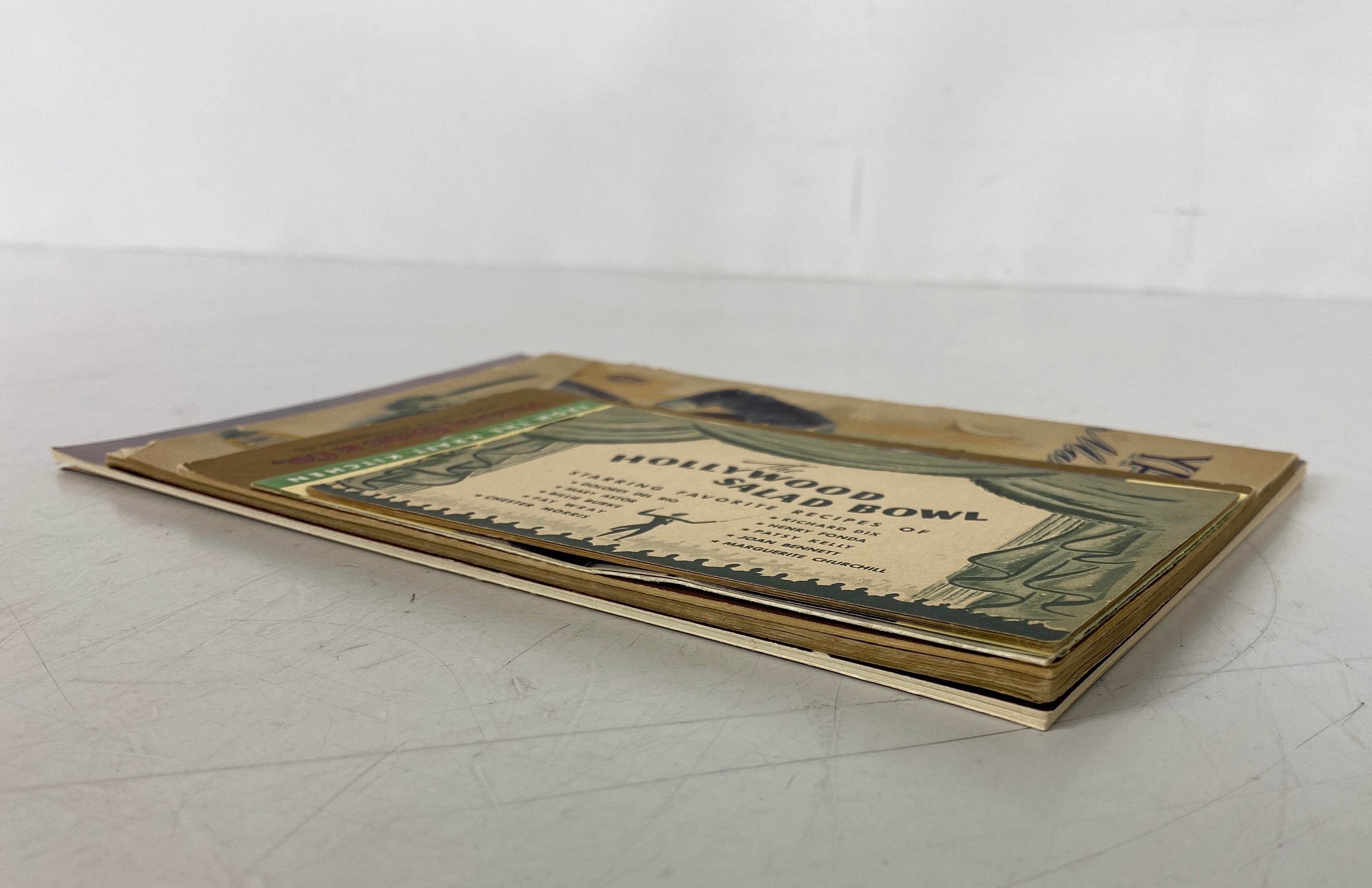 Lot of Vtg Salad Recipes incl Hollywood Salad Bowl/Paramount Dressing/Yacht Club