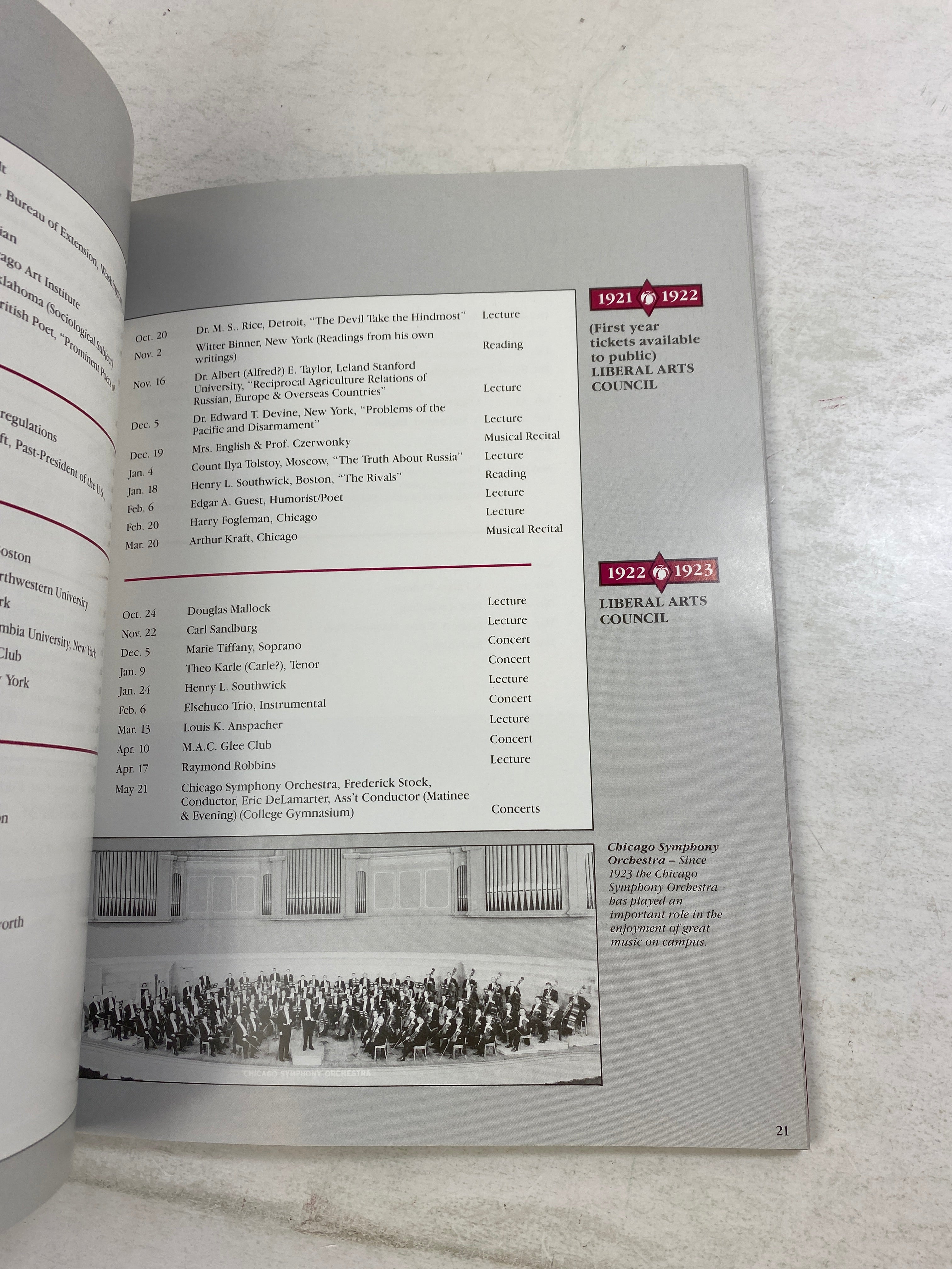 75 Years of Performing Arts at MSU 1987 SC