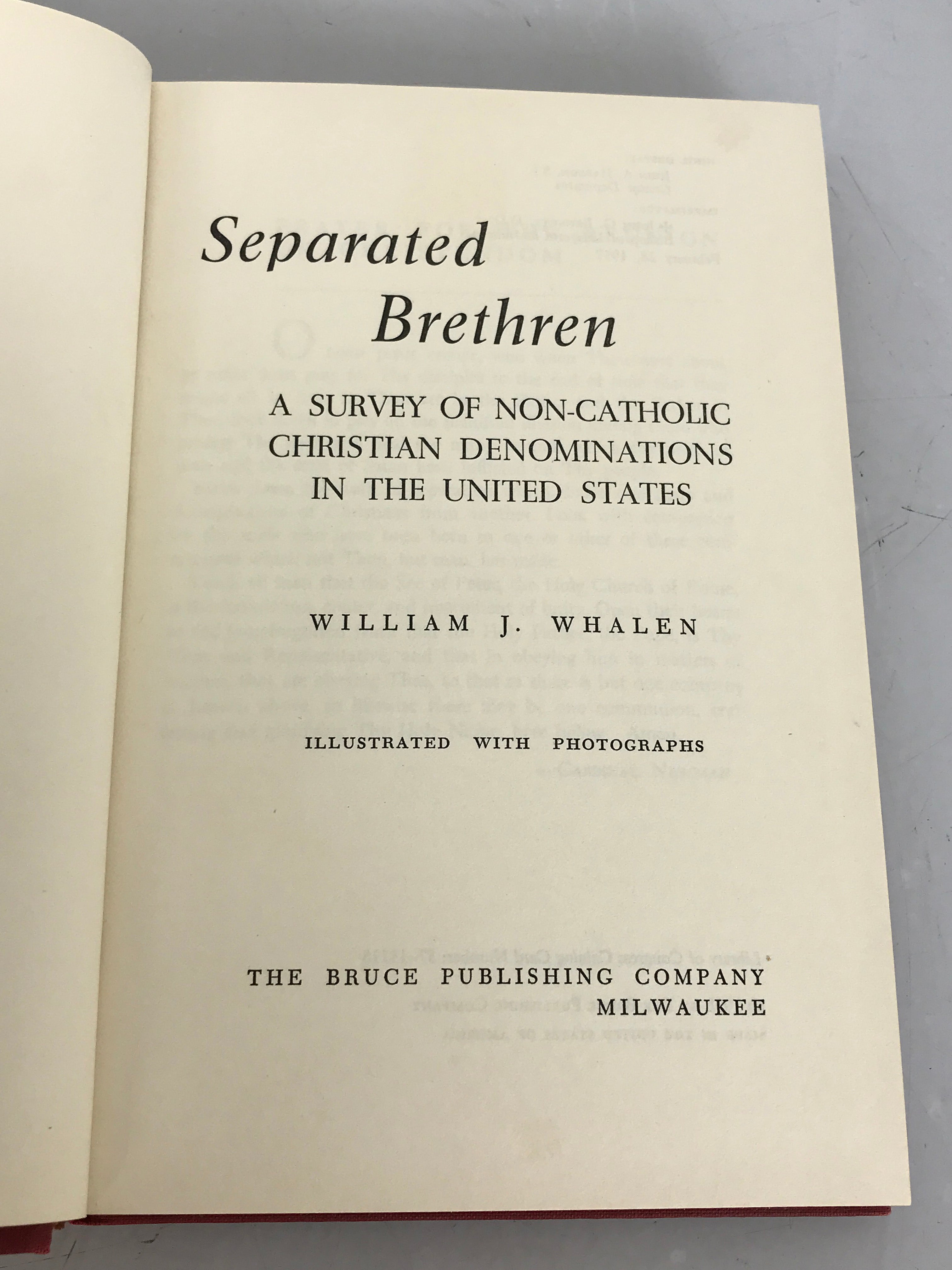 Separated Brethren by William Whalen 1958 HC