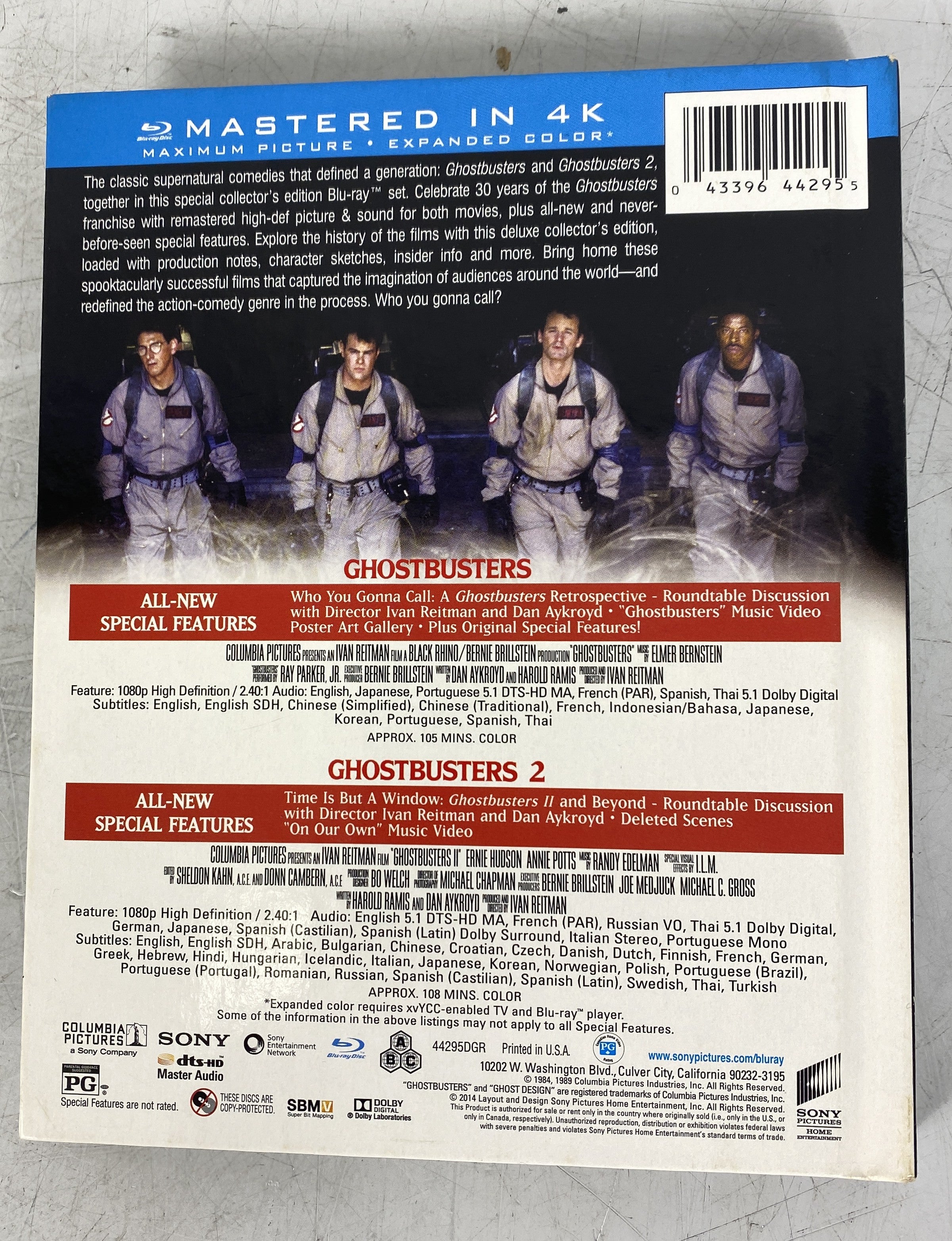 Ghostbusters 1 and 2 Blu-ray Disc