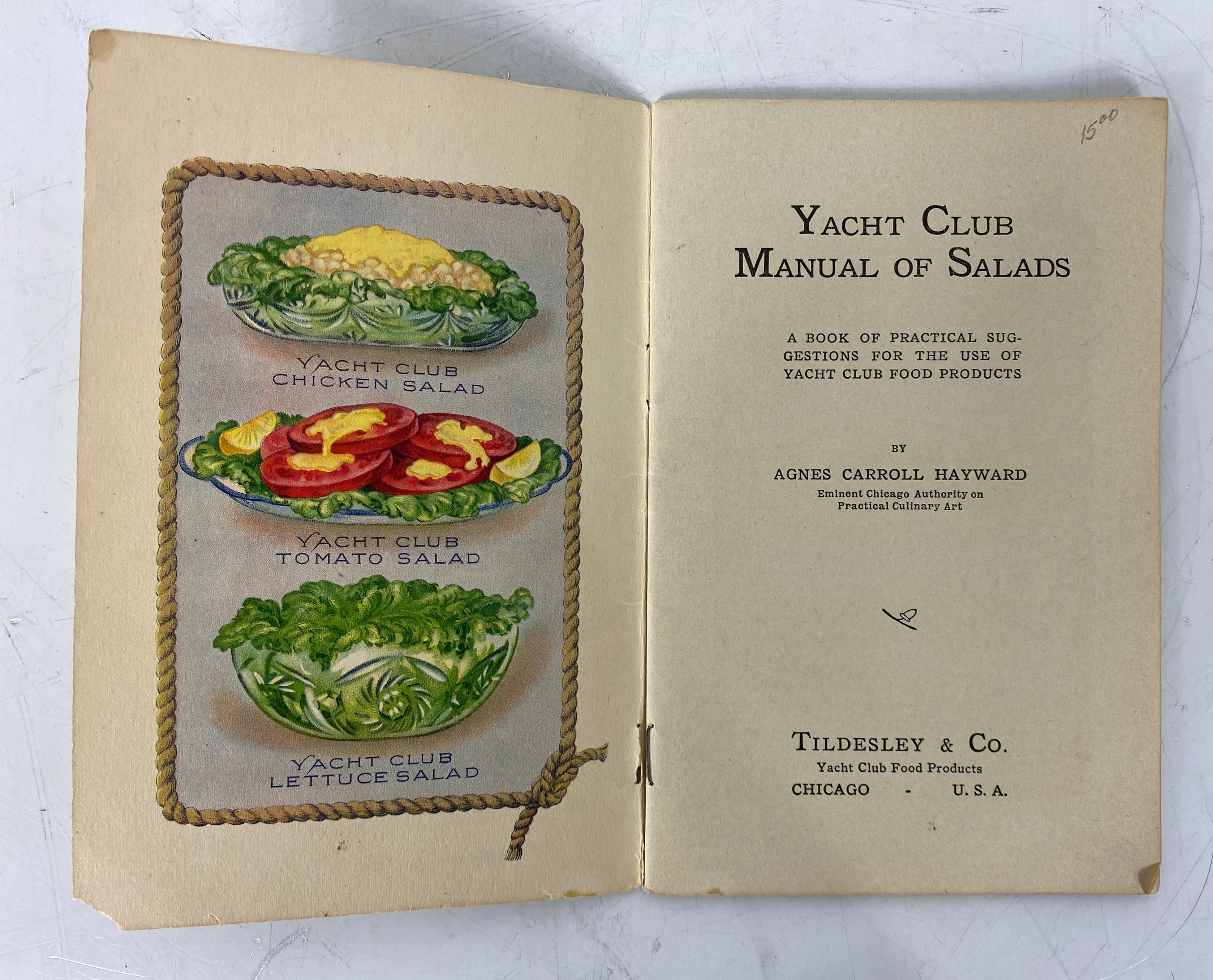 Lot of Vtg Salad Recipes incl Hollywood Salad Bowl/Paramount Dressing/Yacht Club