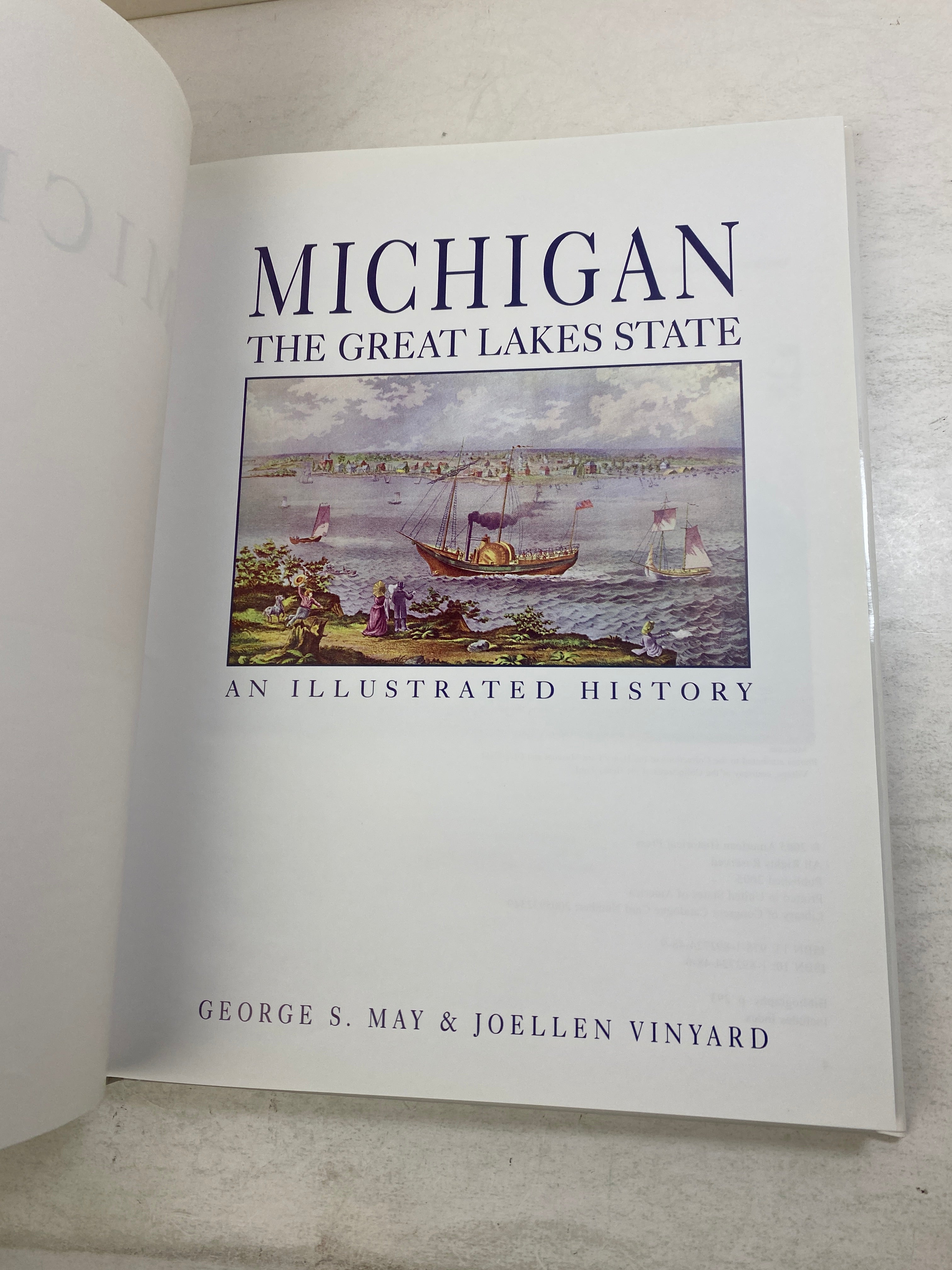 Michigan Great Lakes State Illustrated History HCDJ 2005