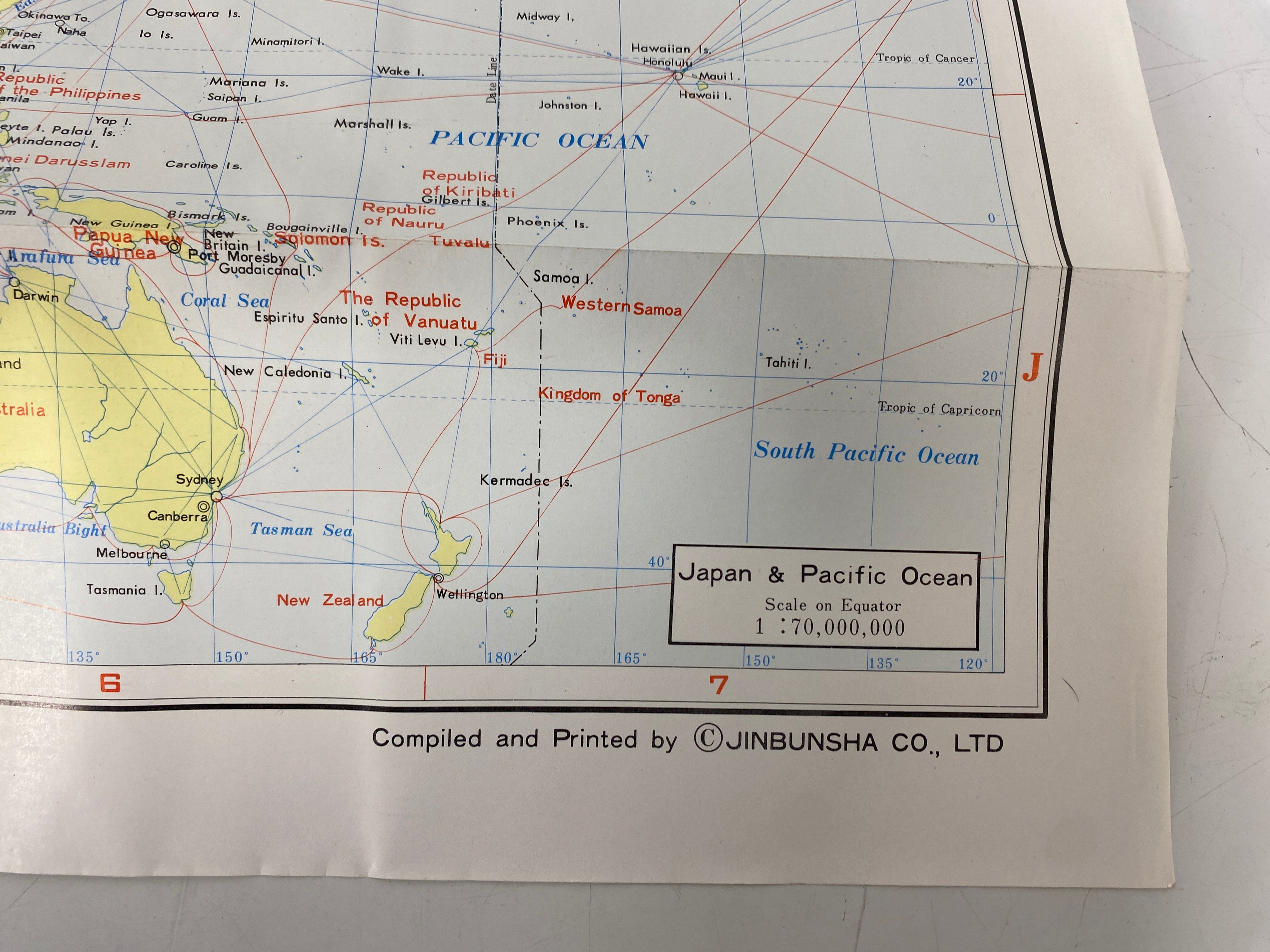 J.G.M. The Map of Nippon Full Sized Map with Index Japan Guide Map Co