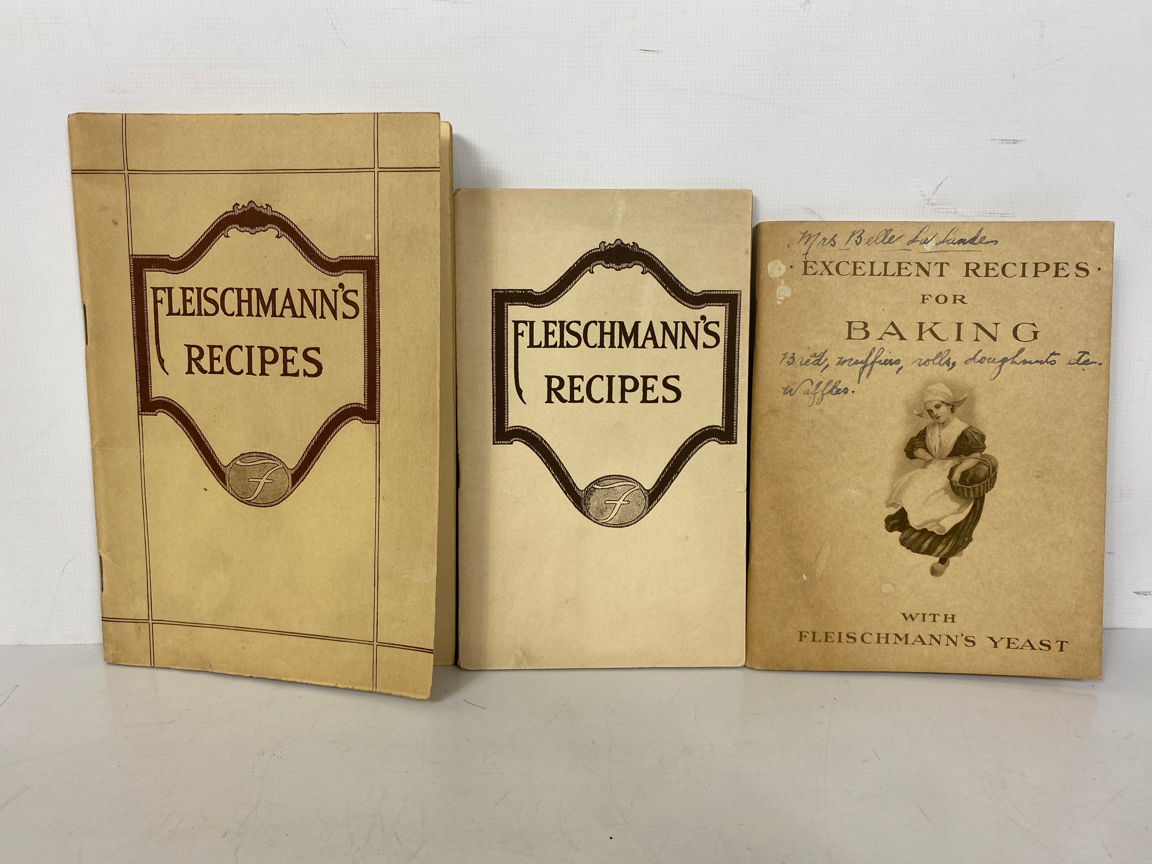 3 Antique Fleischmann's Yeast Recipe Booklets 1910-1922 SC