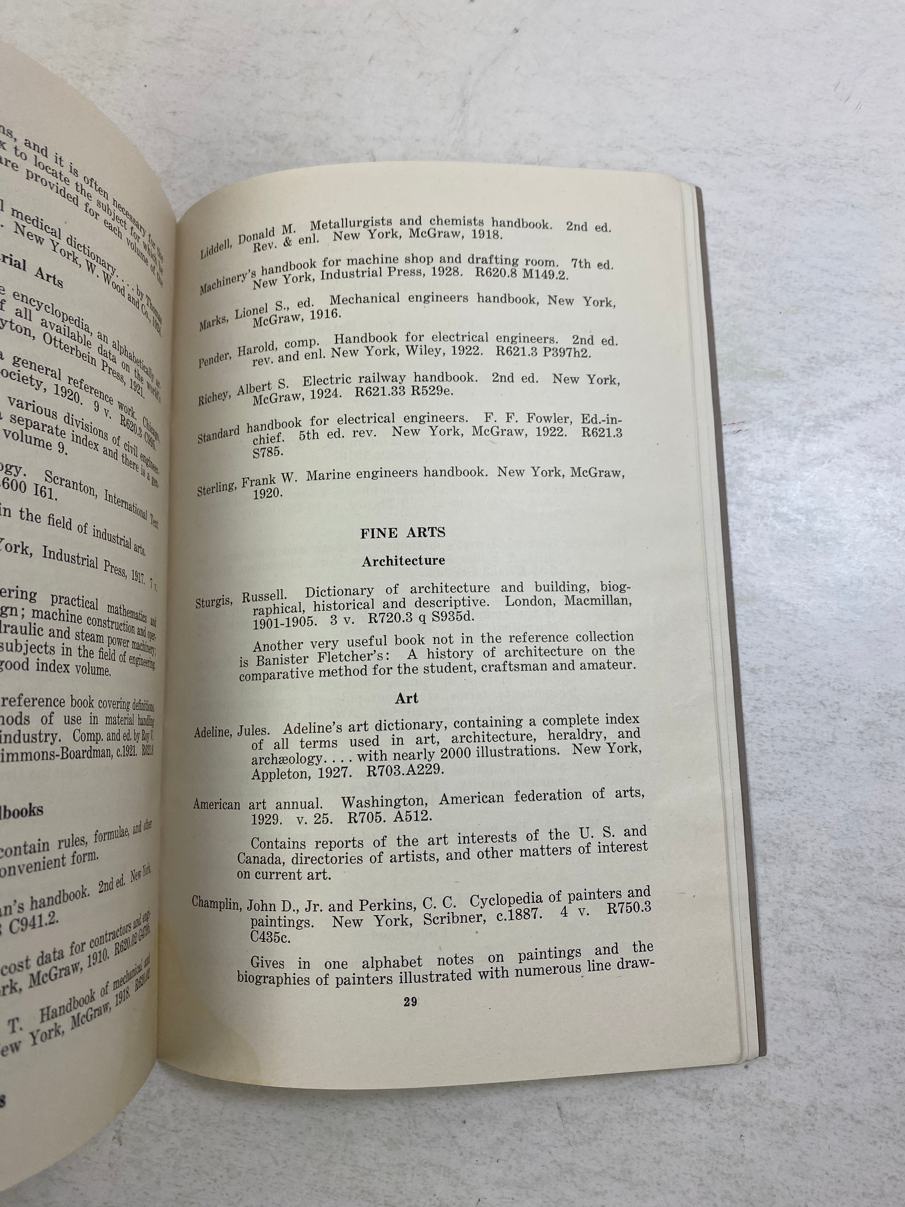 MSU Michigan State College Library Handbook SC 1930
