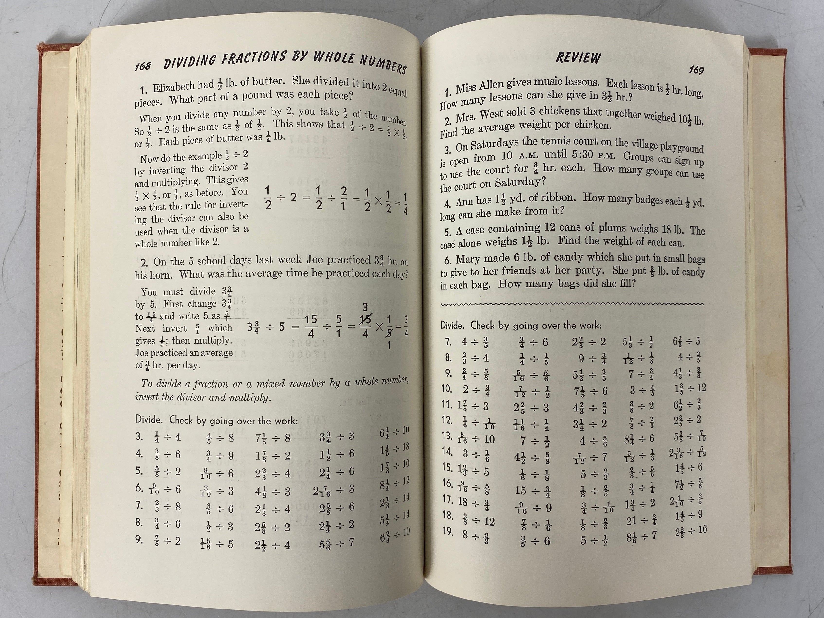 Arithmetic Grade Six by Upton & Fuller 1951 American Book Company HC