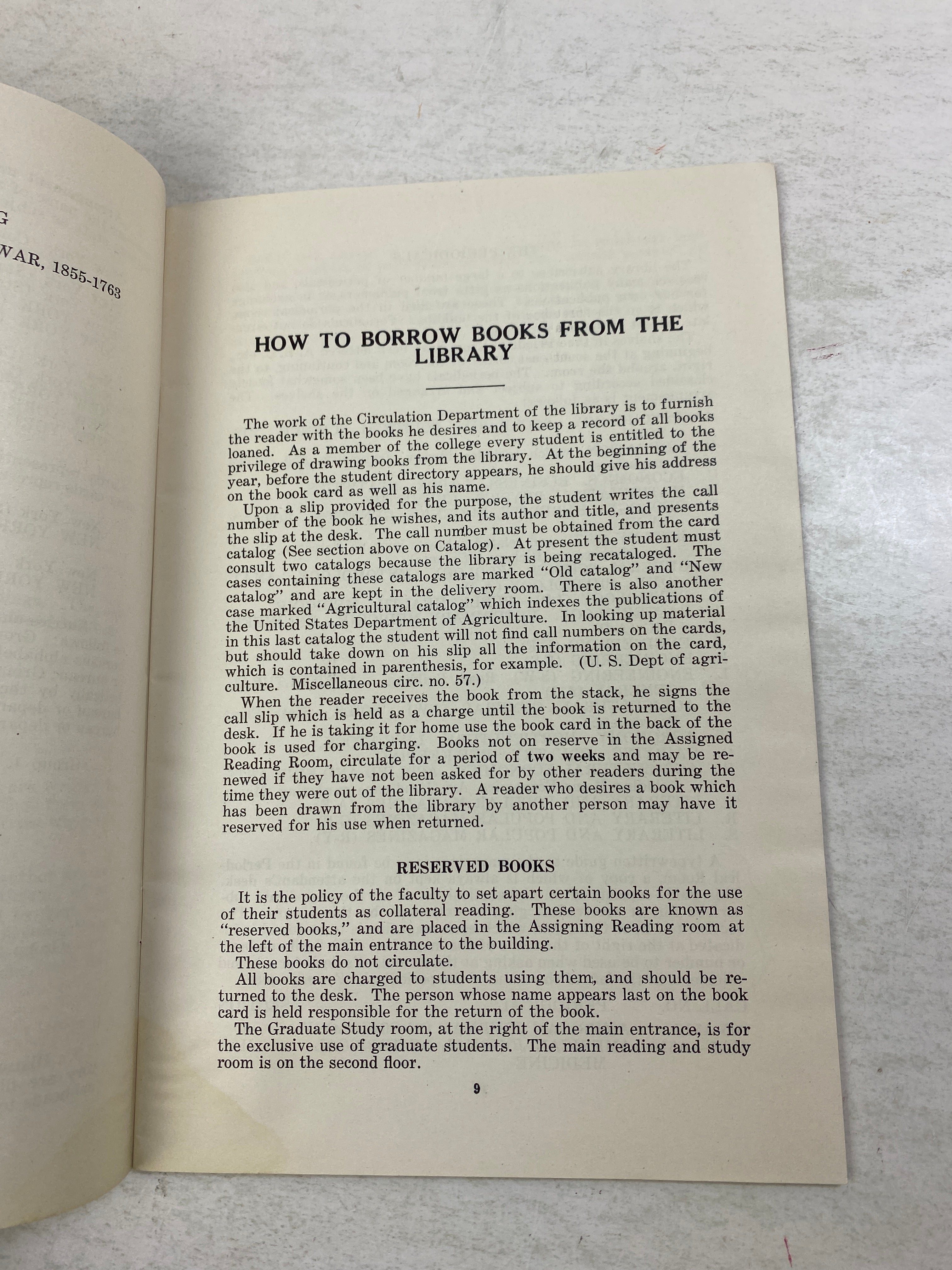 MSU Michigan State College Library Handbook SC 1930