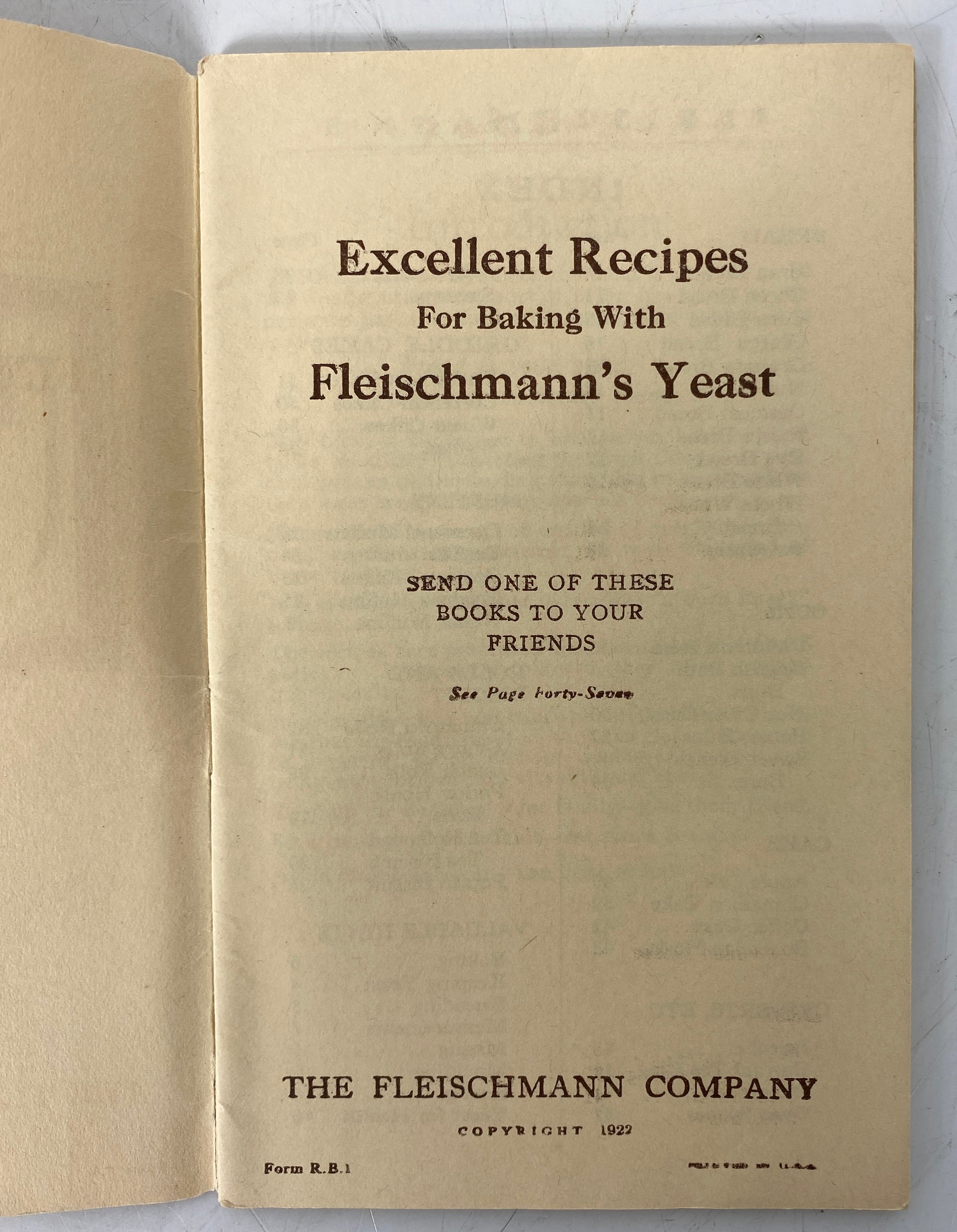 3 Antique Fleischmann's Yeast Recipe Booklets 1910-1922 SC