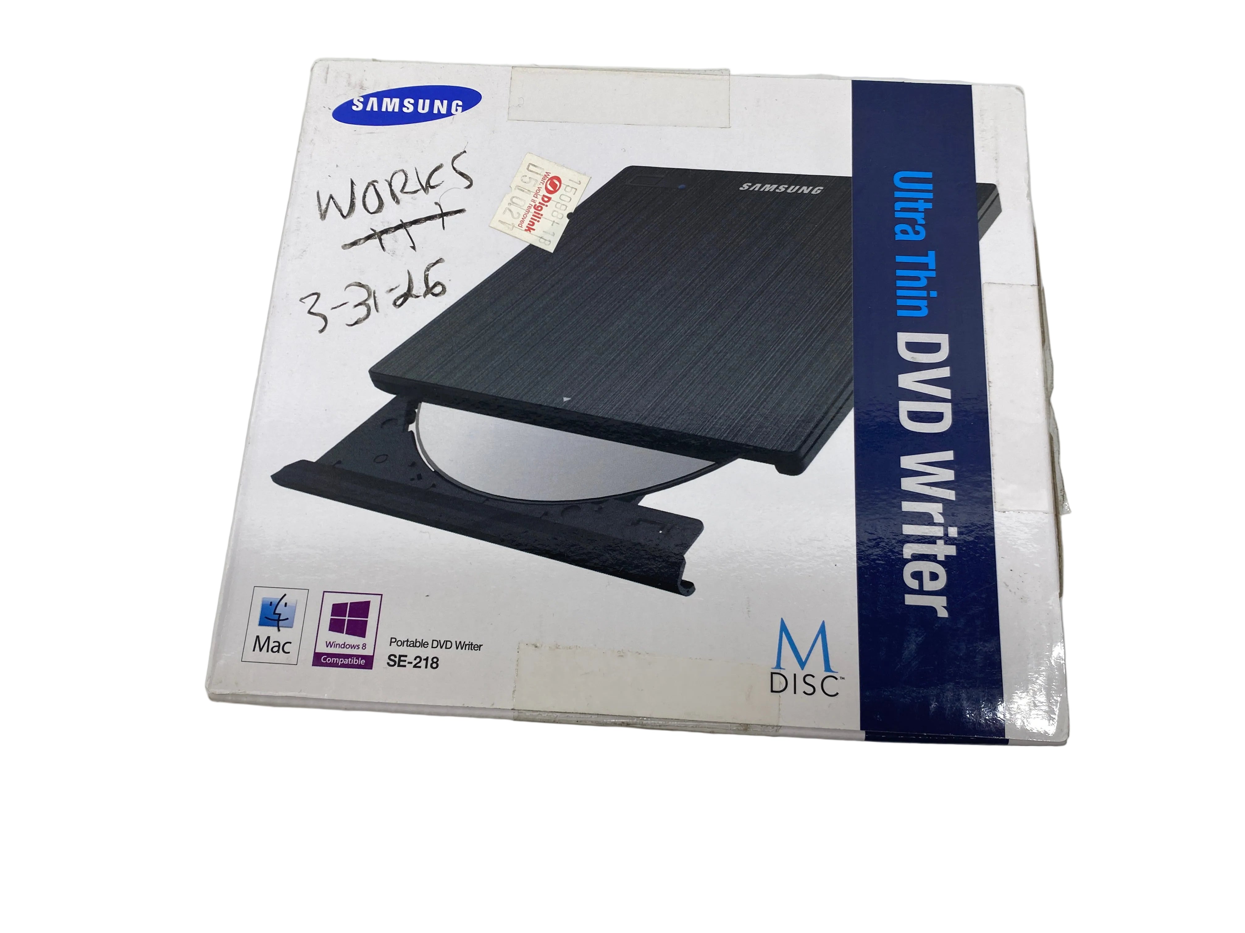 SAMSUNG TSST SE-218GN/RSBD Ultra-Slim Optical 8X DVD Rewriter Drive
