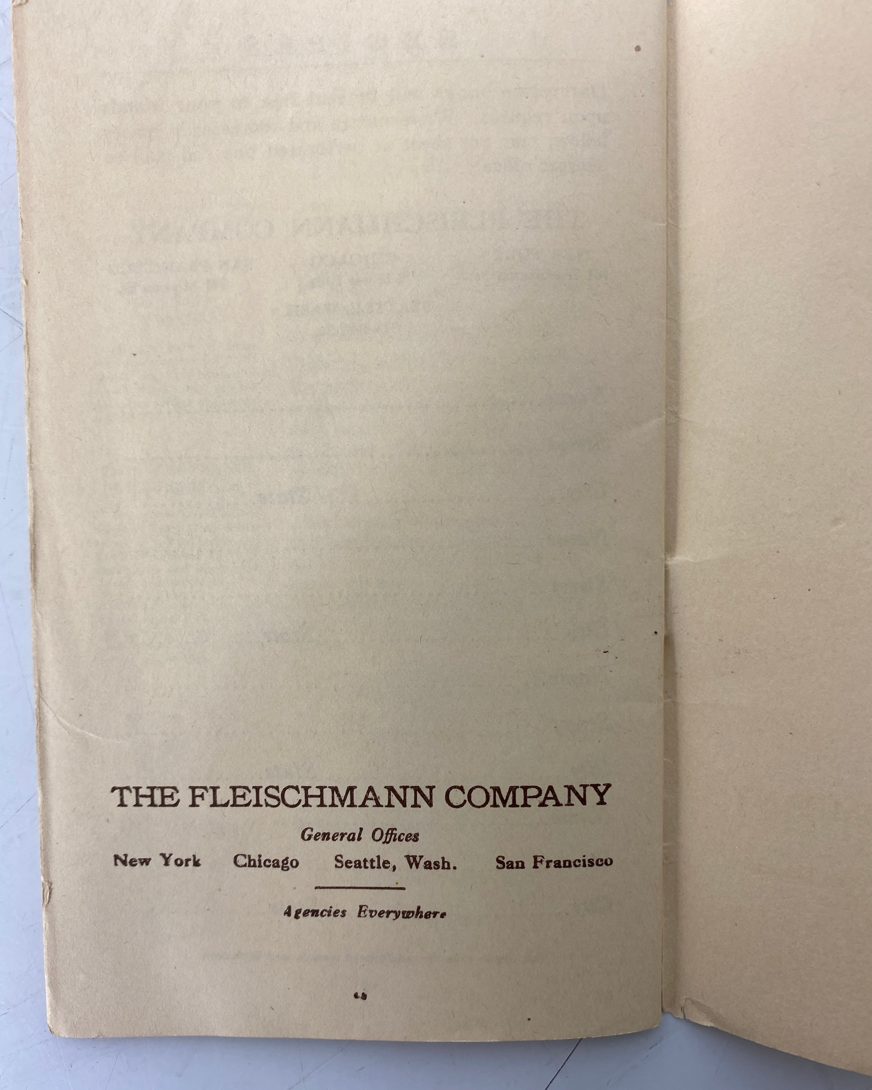 3 Antique Fleischmann's Yeast Recipe Booklets 1910-1922 SC