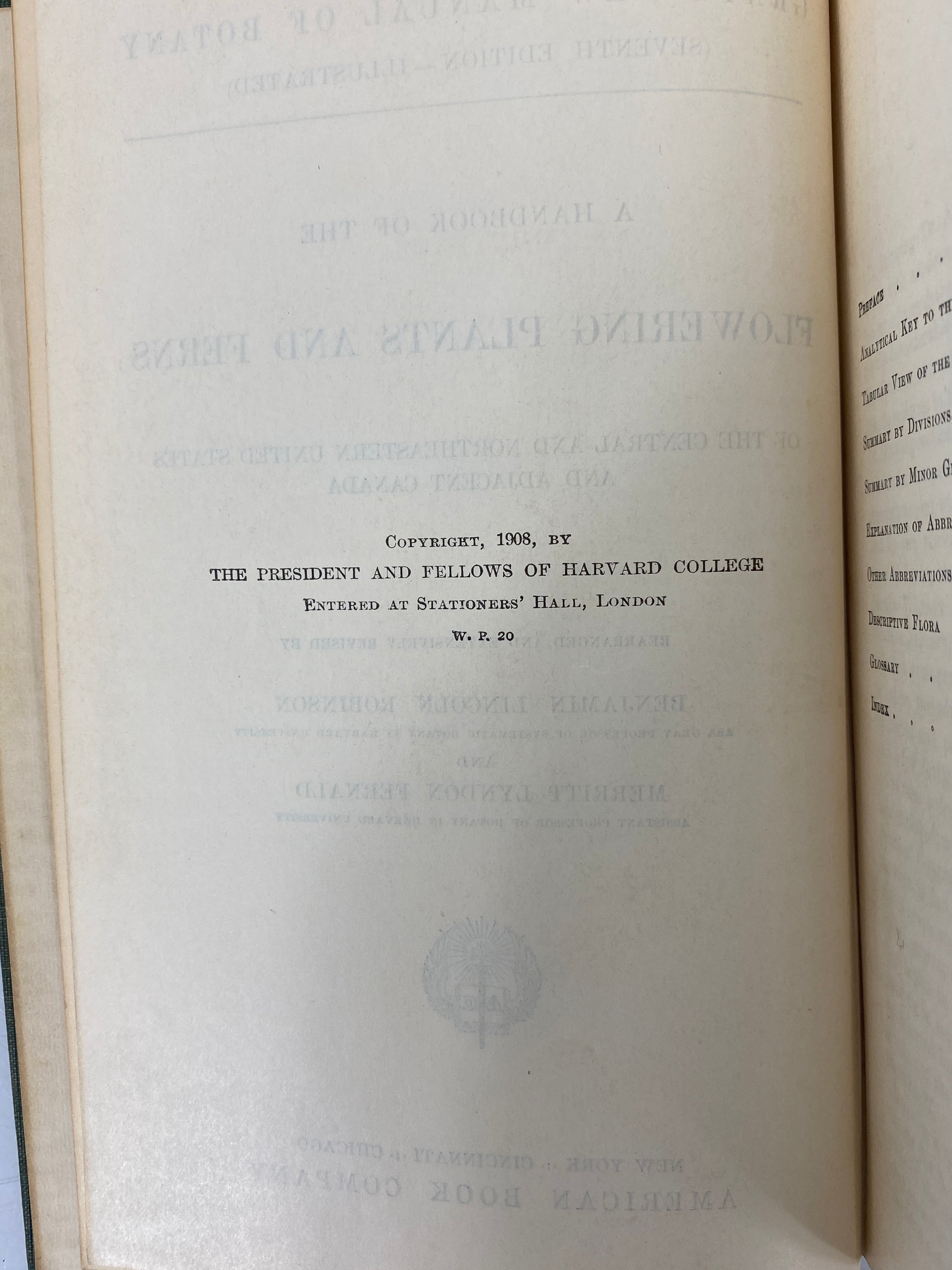 2 Vols: Gray's Handbook of Flowering Plants & Ferns 1908/The Modern Nursery 1938