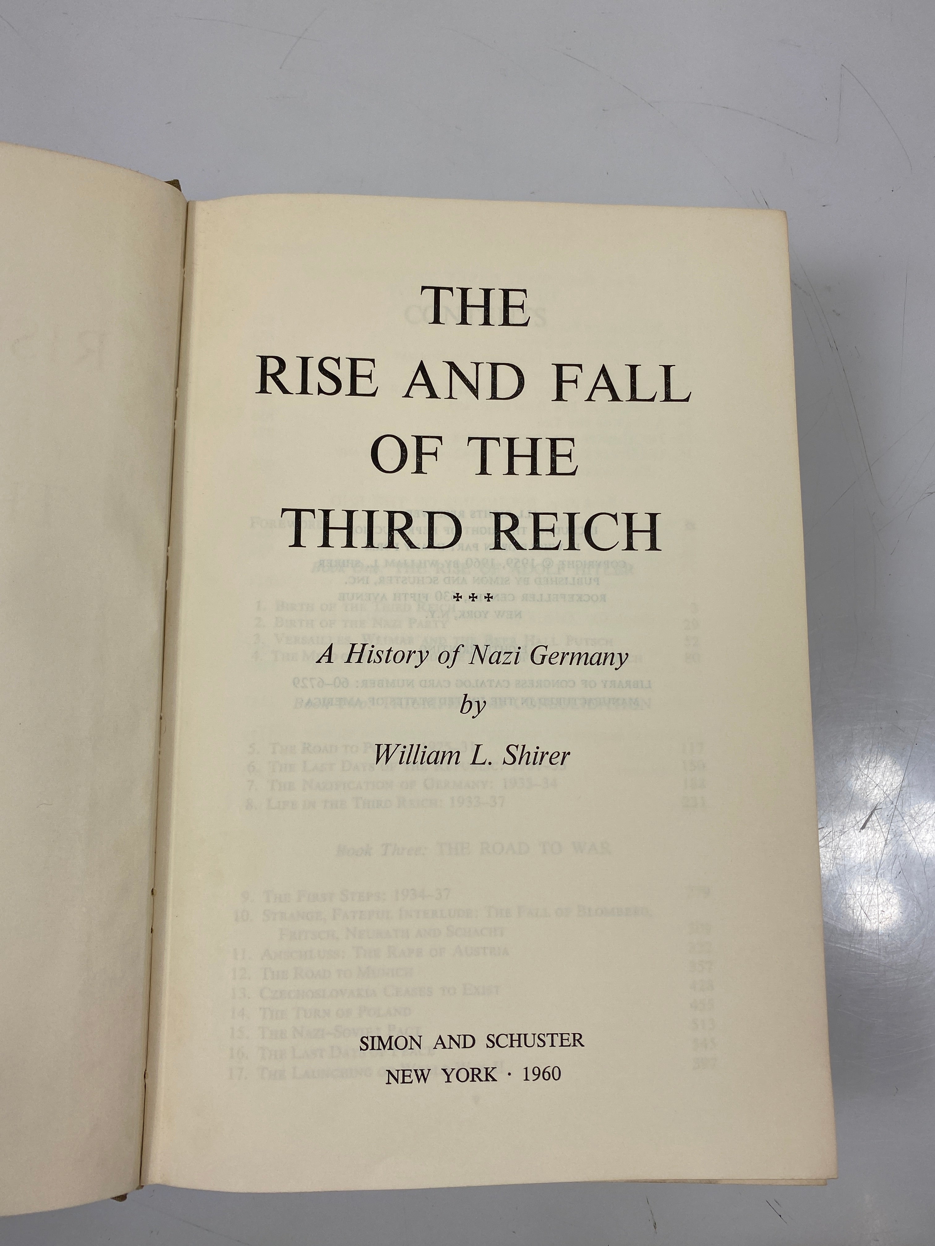 The Rise and Fall of the Third Reich by Shirer 1960 HC