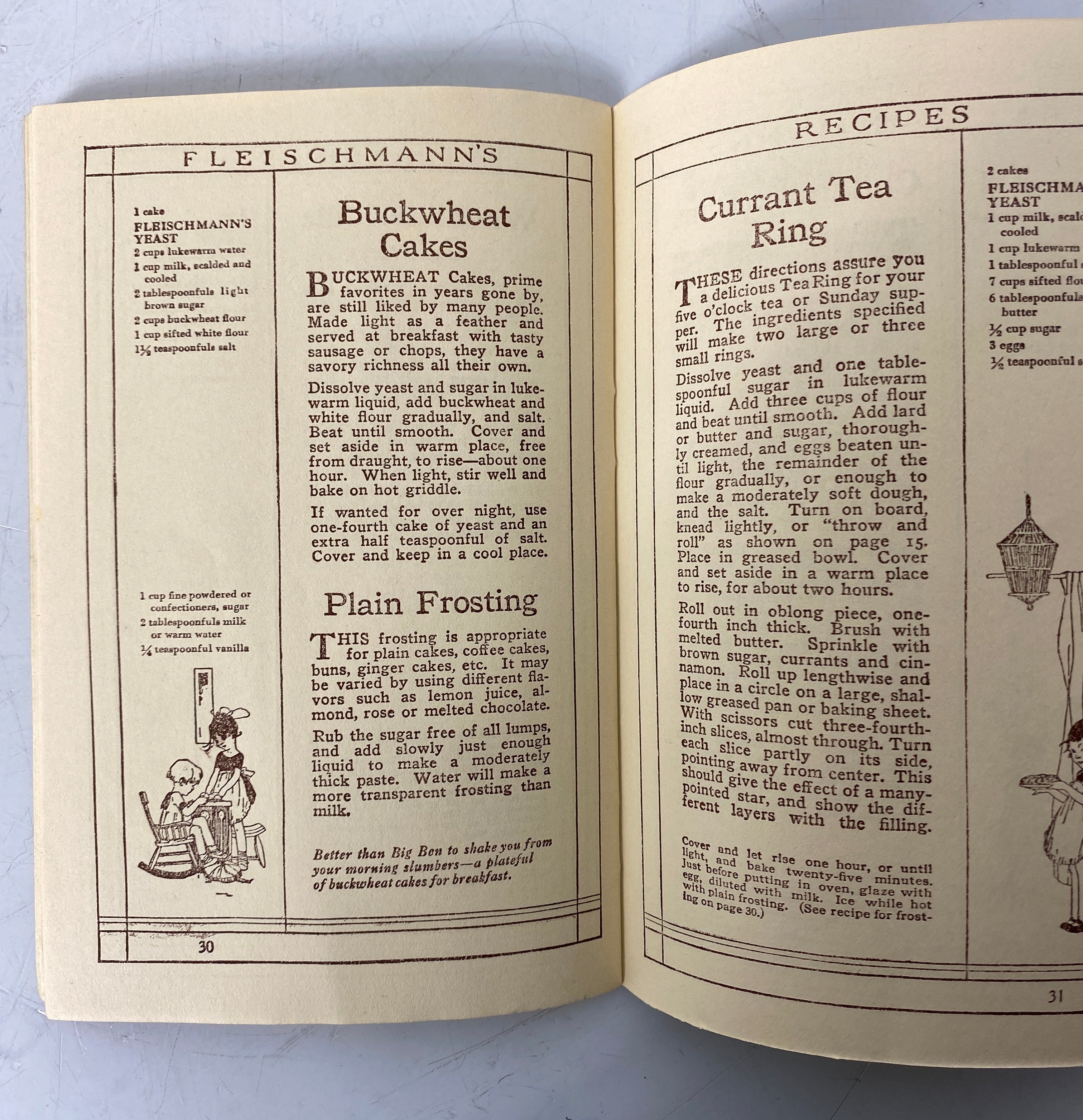 3 Antique Fleischmann's Yeast Recipe Booklets 1910-1922 SC