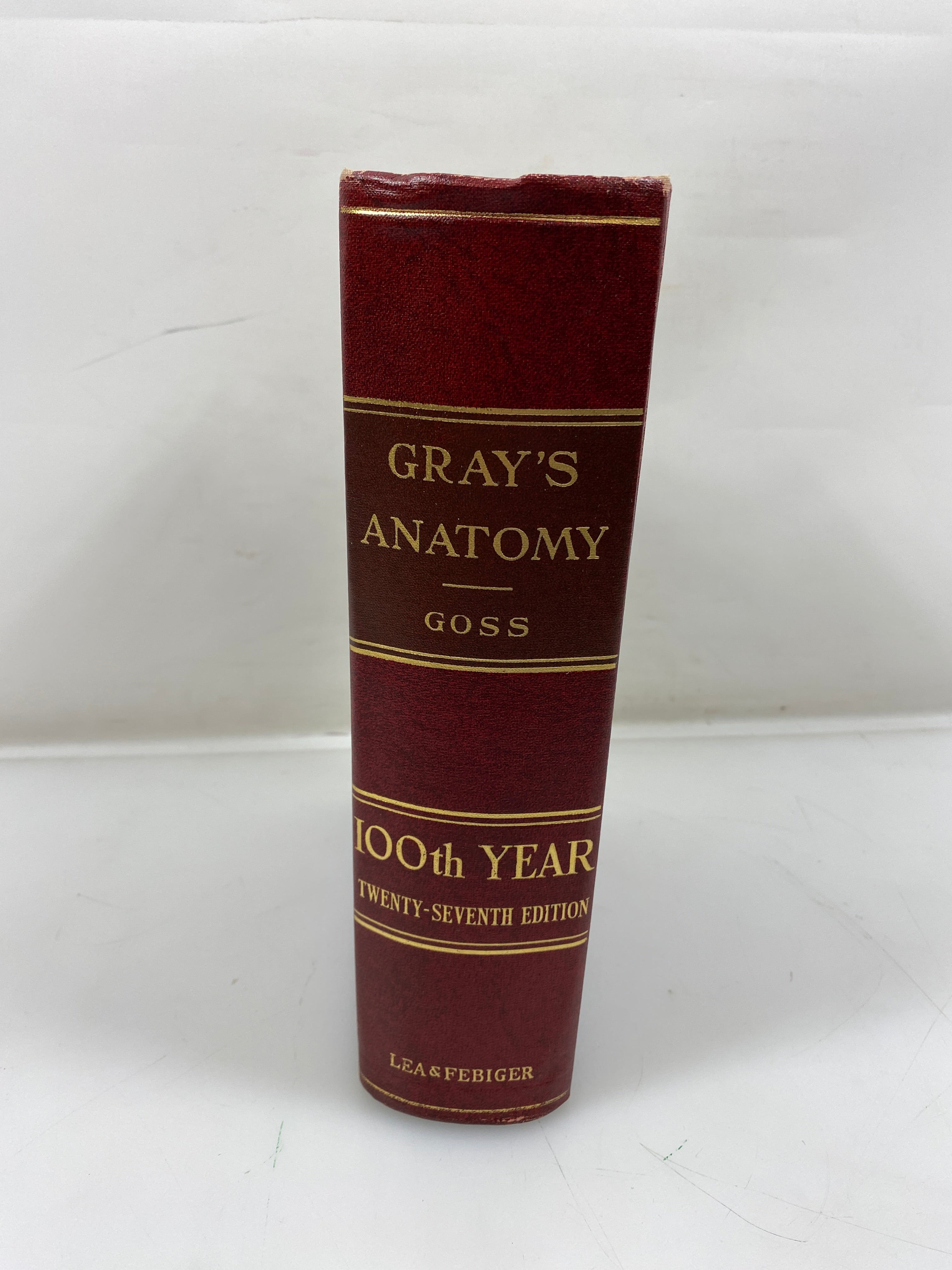 Anatomy of the Human Body by Gray Centennial Edition Lea & Febiger 1959 HC