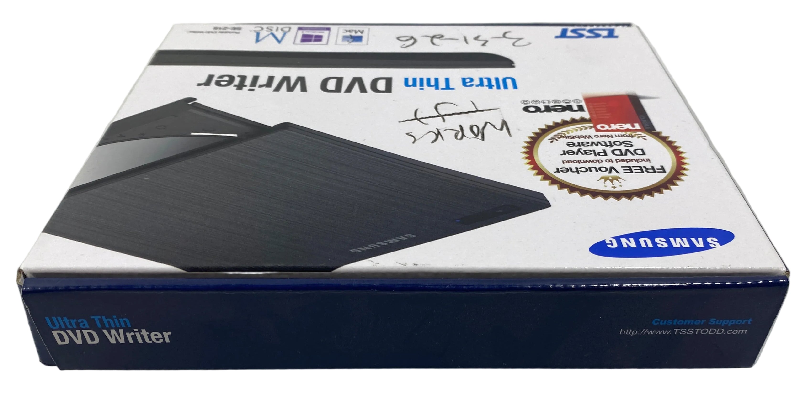 SAMSUNG TSST SE-218GP/RSBD Ultra-Slim Optical 8X DVD Rewriter Drive