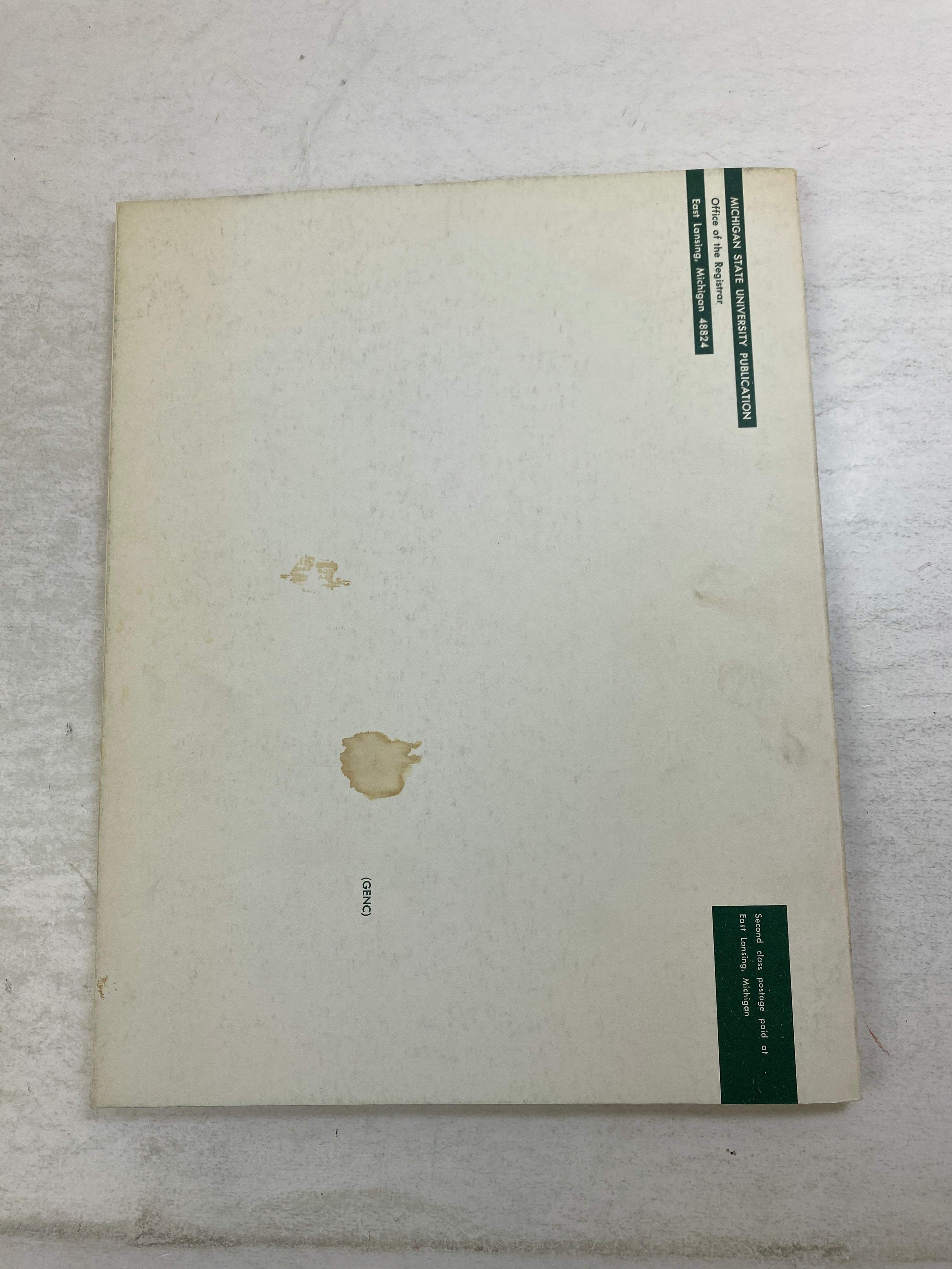 MSU Michigan State Course Descriptions 1975 SC