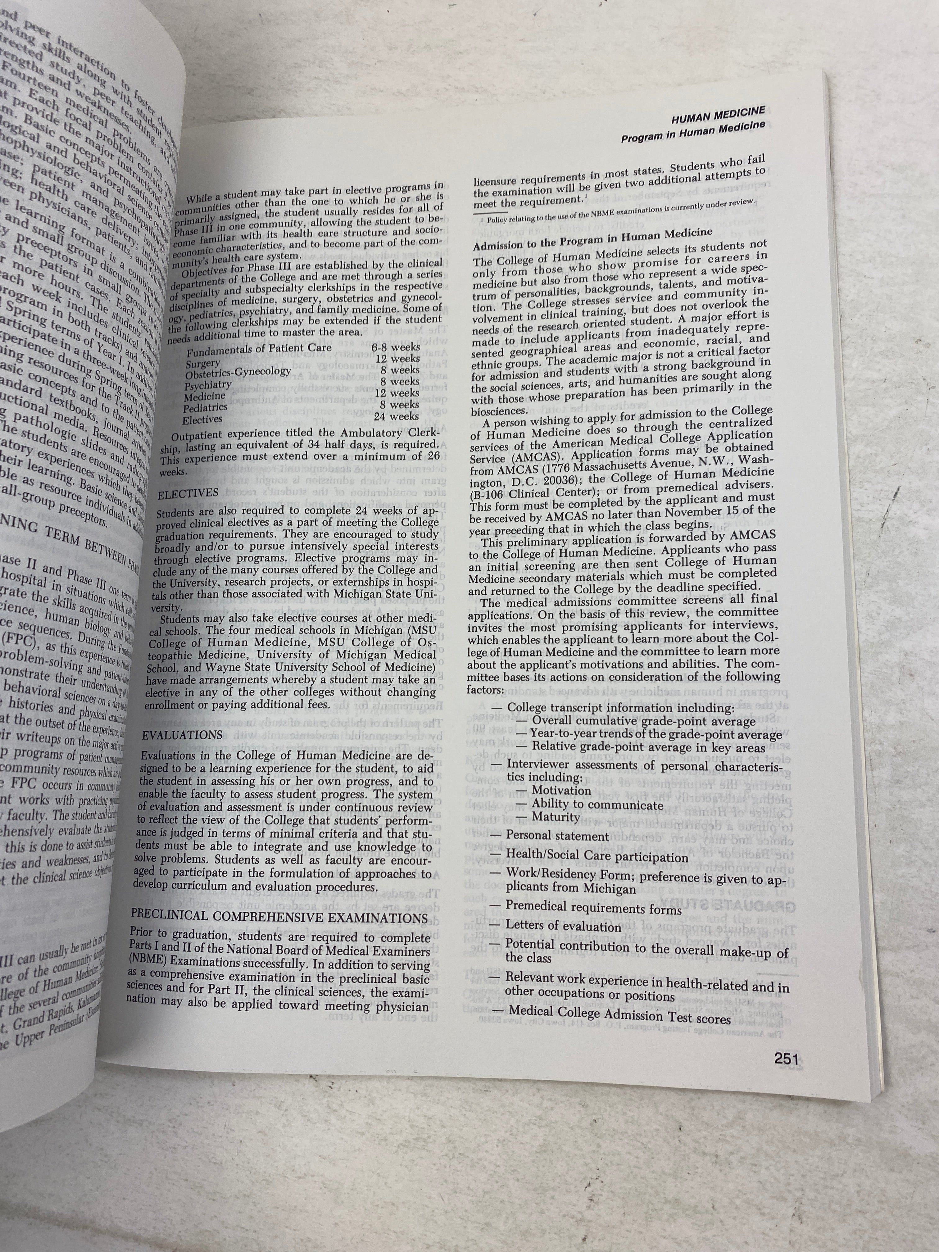 Lot of 2 MSU Coursebooks 1984-1985