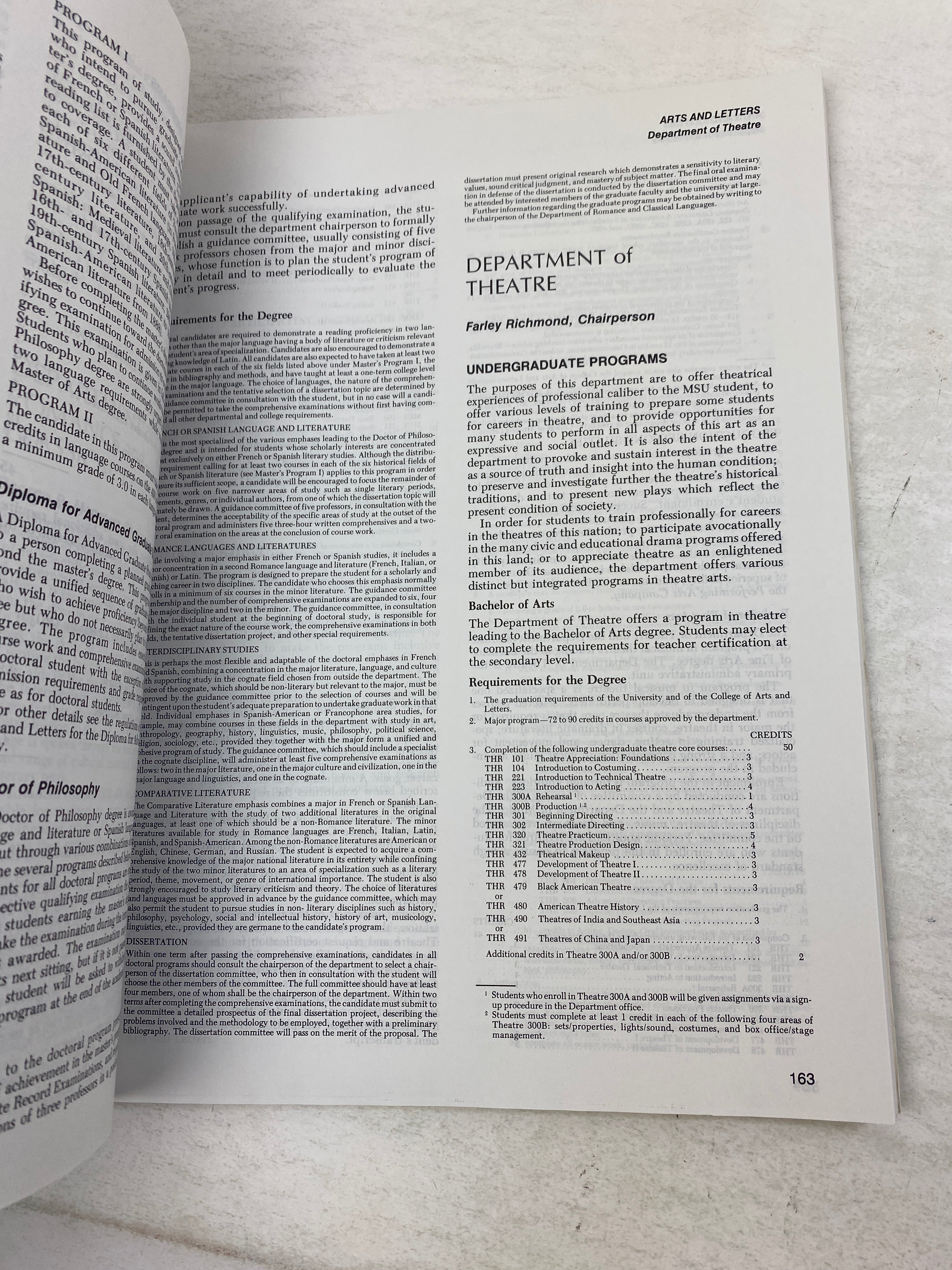 Lot of 2 MSU Coursebooks 1984-1985
