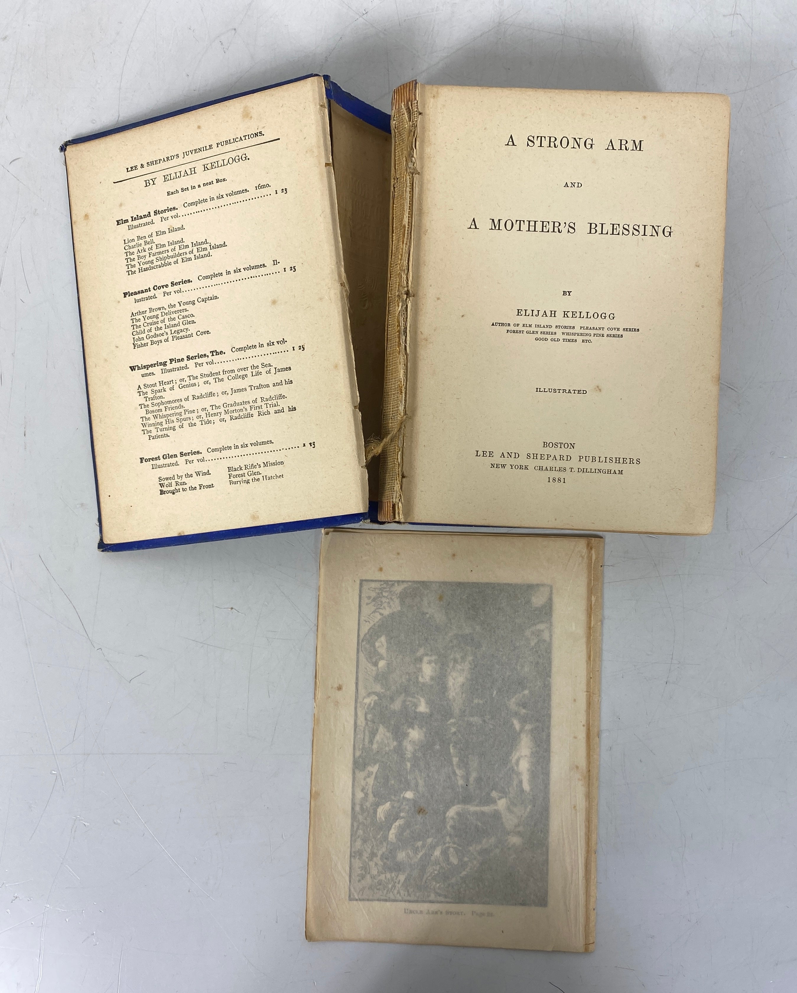 A Strong Arm & A Mother's Blessing by Elijah Kellogg 1881 Antique HC