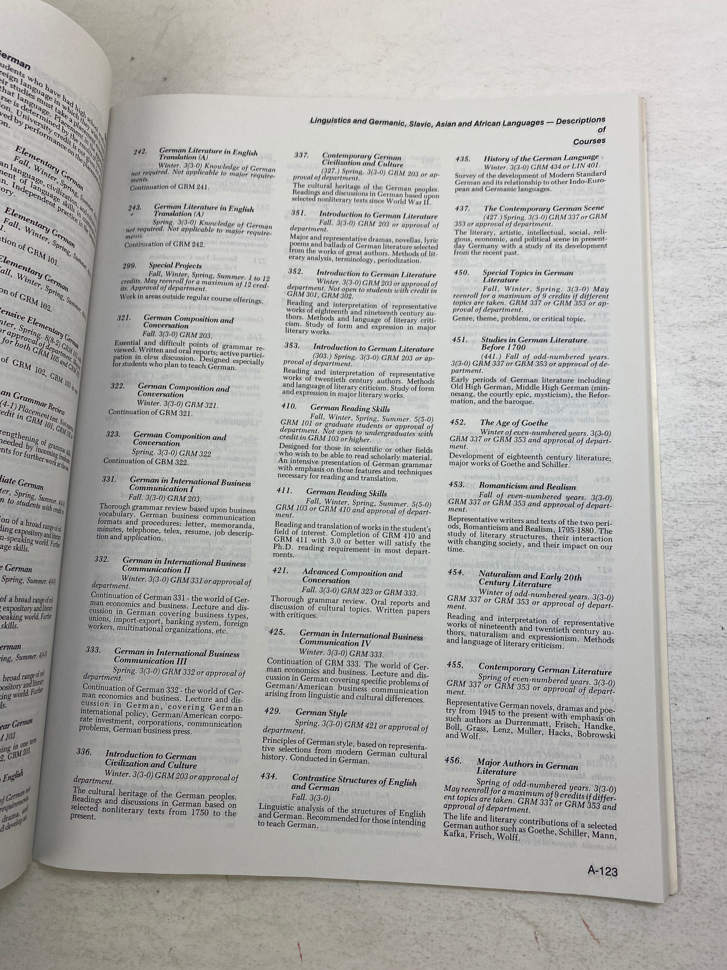 Lot of 2 MSU Coursebooks 1984-1985