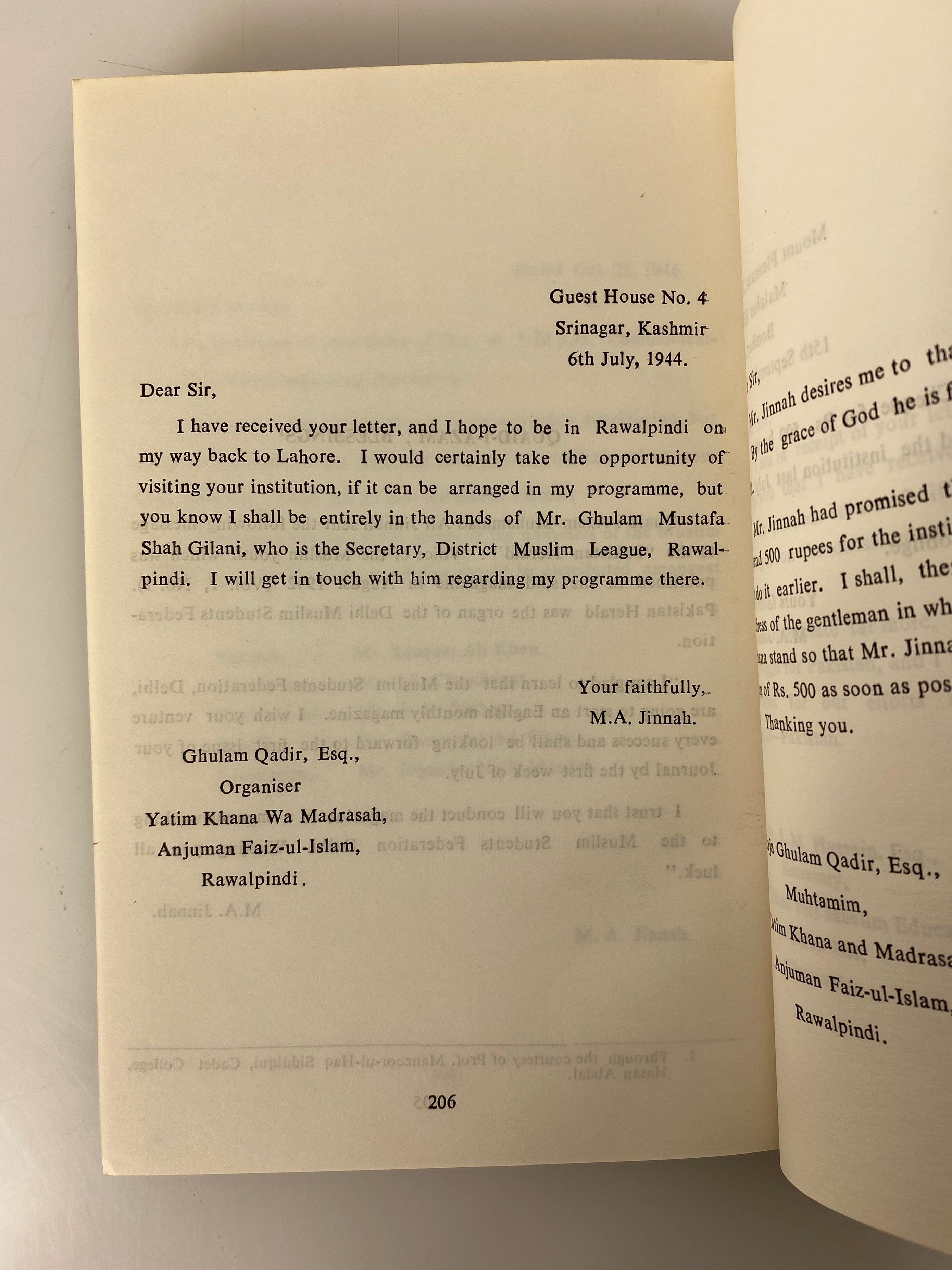 Quaid-I-Azam Muhammad Ali Jinnah Speeches/Statements/Writings 1976 1st Ed HC