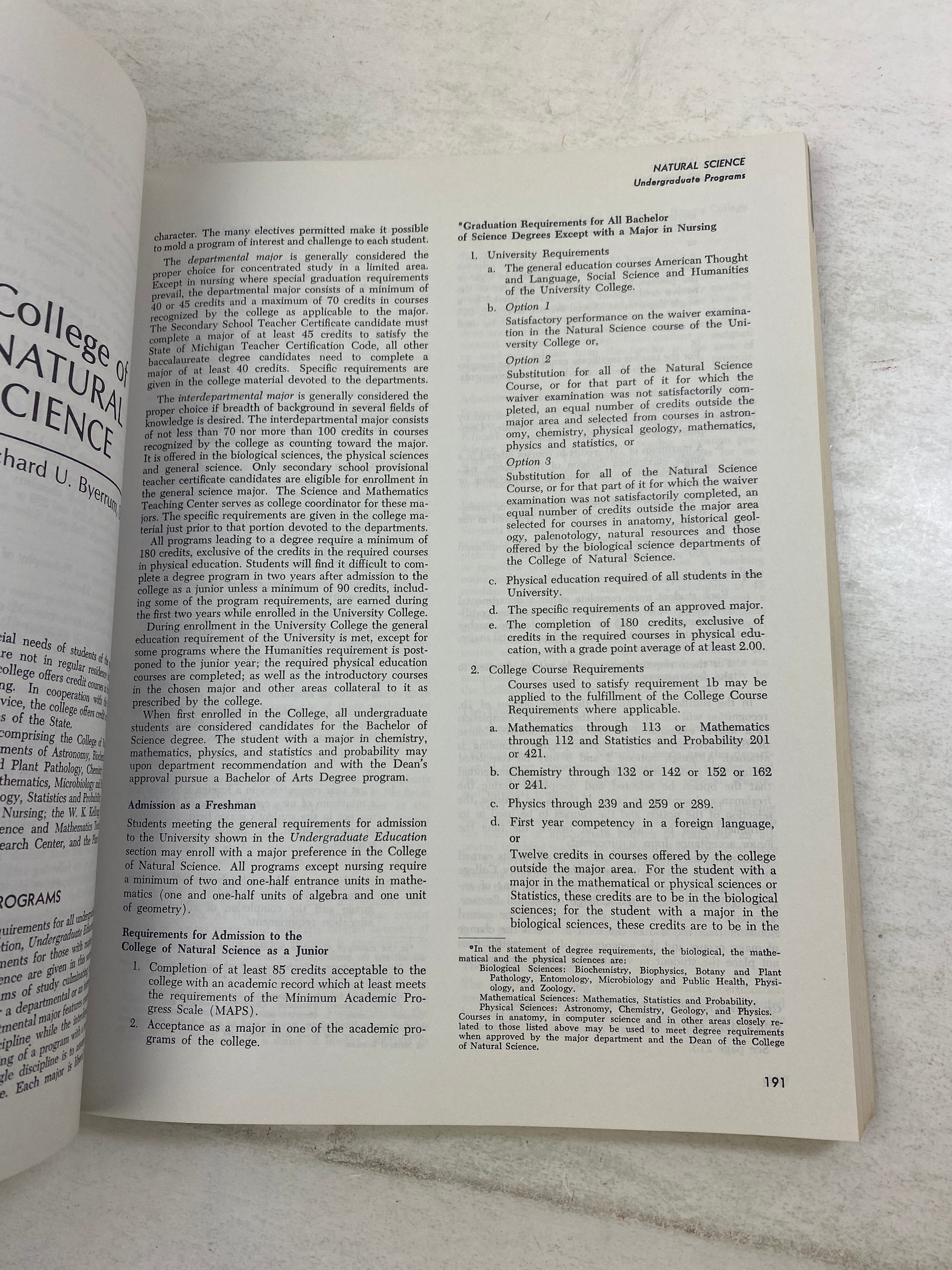 MSU Vintage Michigan State University Catalog 1970