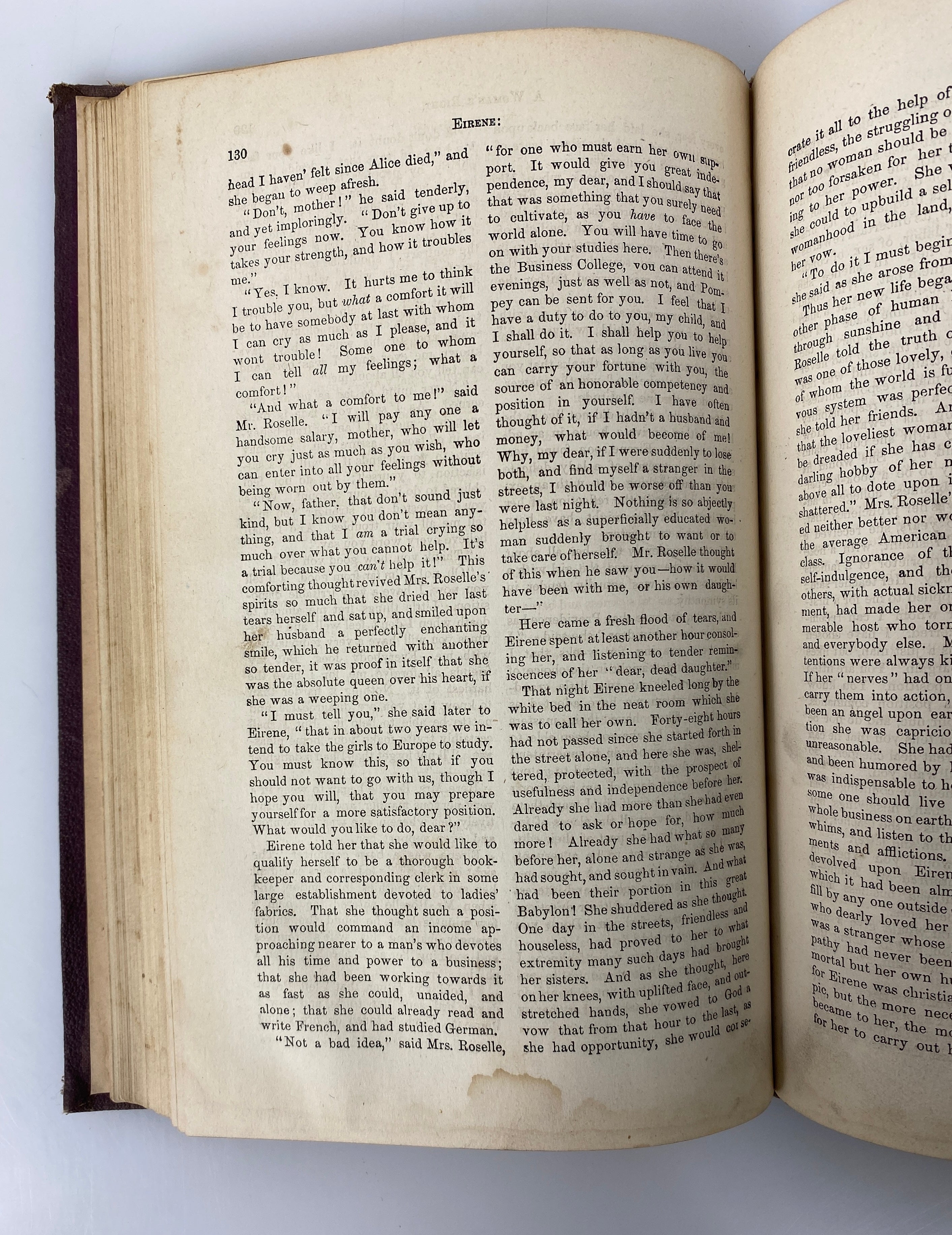 Eirene; or a Woman's Right by Mary Clemmer Ames 1871 Rare Antique HC