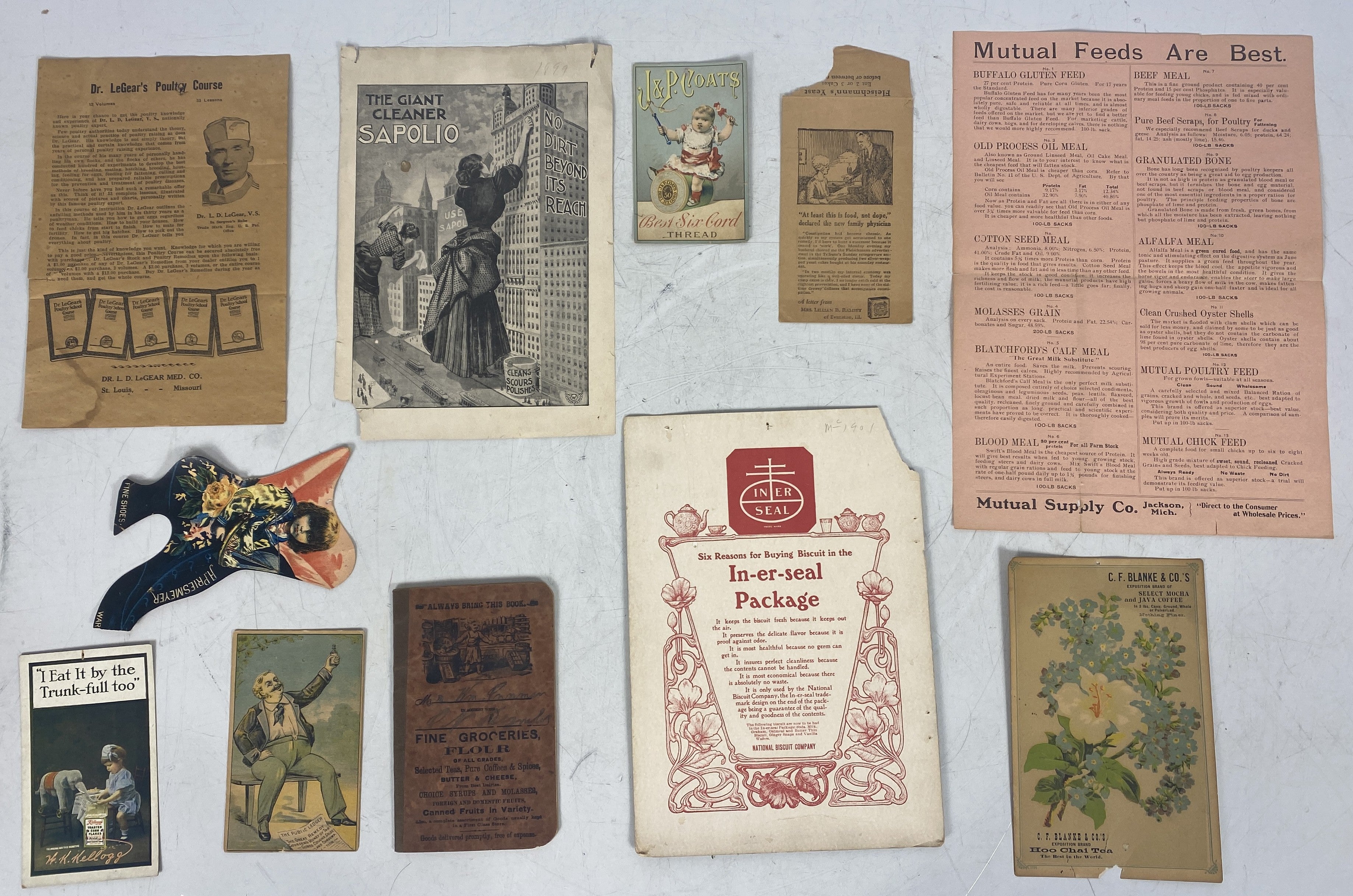 Lot 10+ Vintage Ads Ephemera Early 1900s