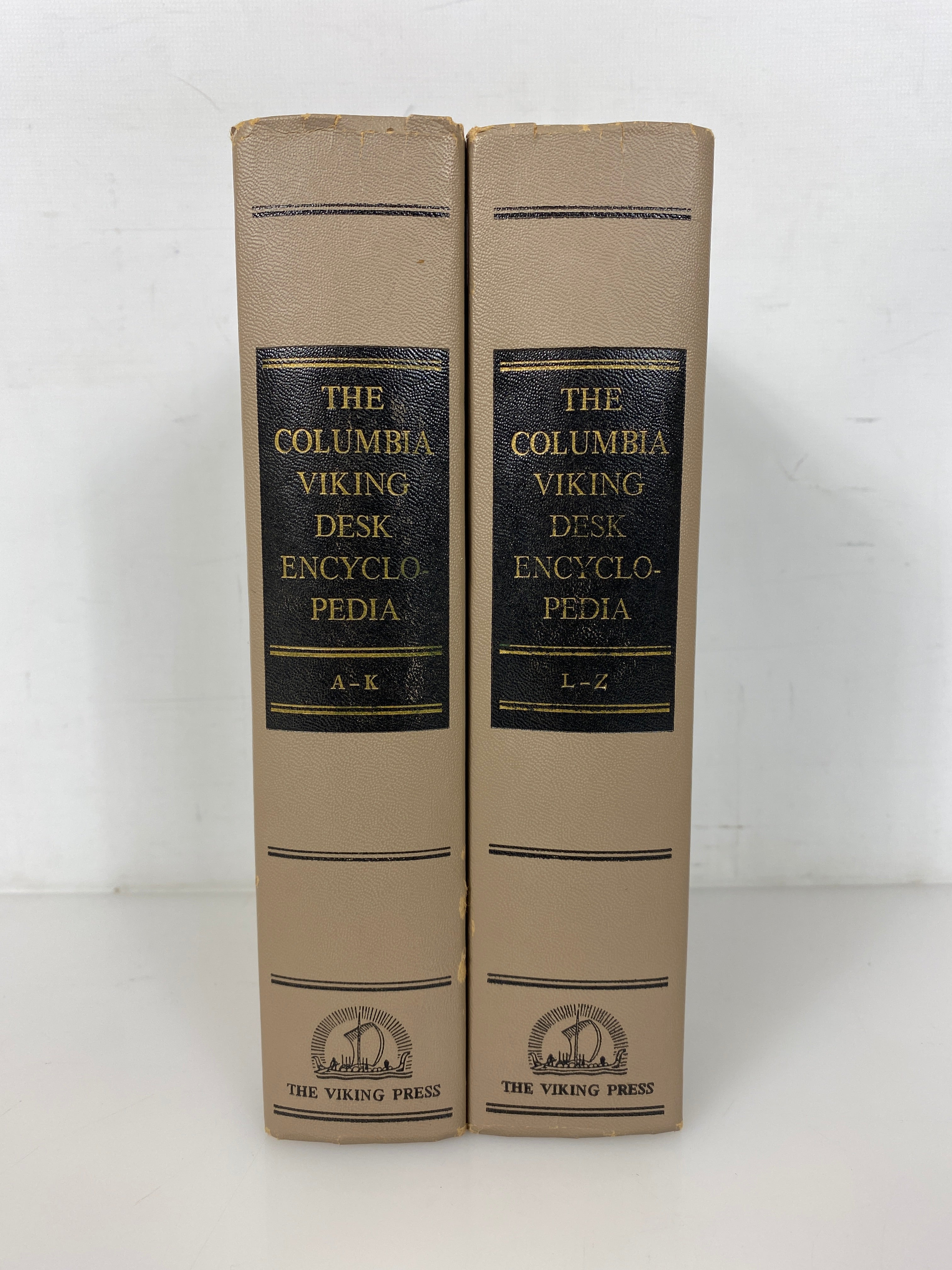 2 Volume Set The Columbia Viking Desk Encyclopedia 1953 Vintage HC