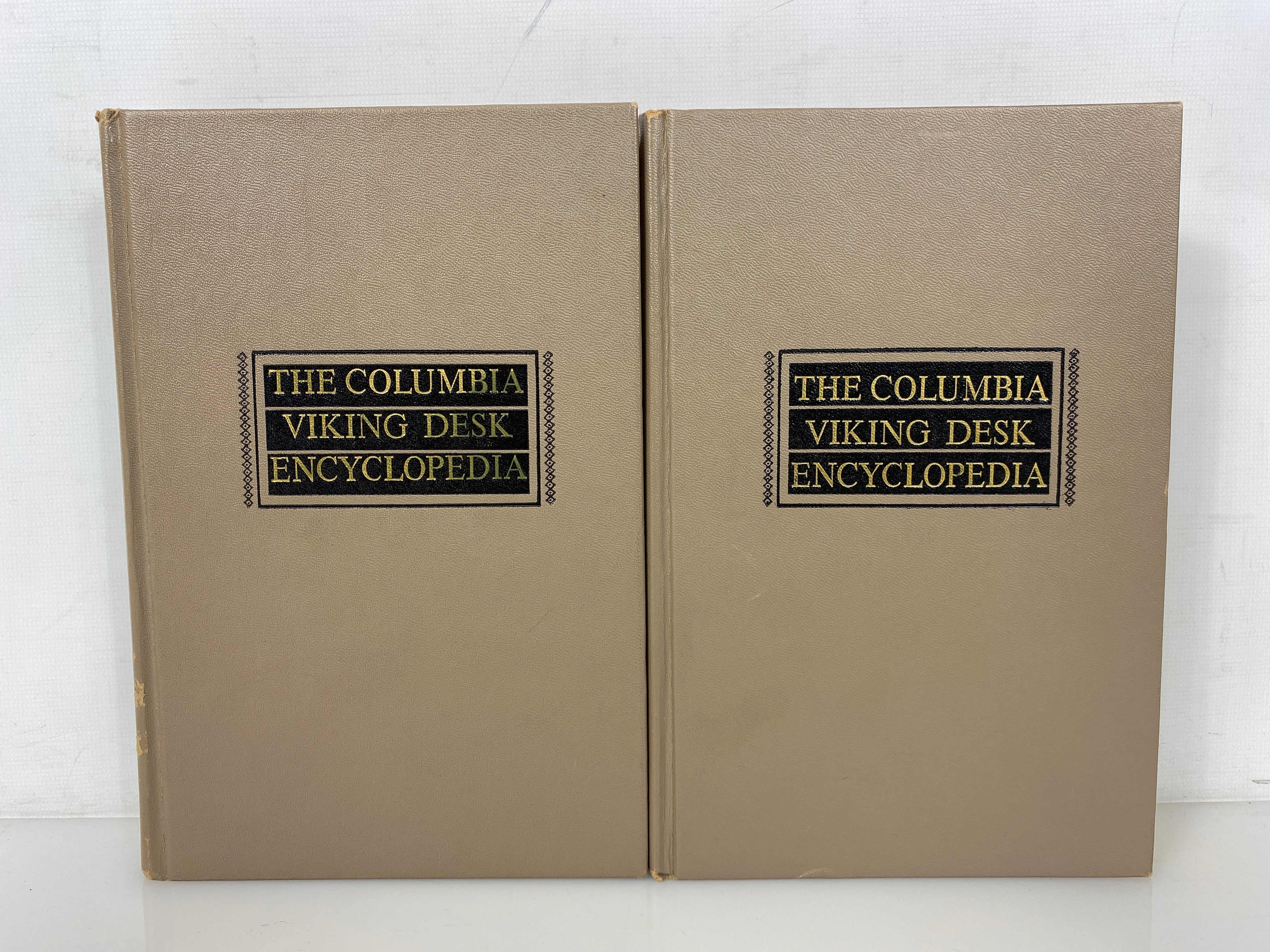 2 Volume Set The Columbia Viking Desk Encyclopedia 1953 Vintage HC