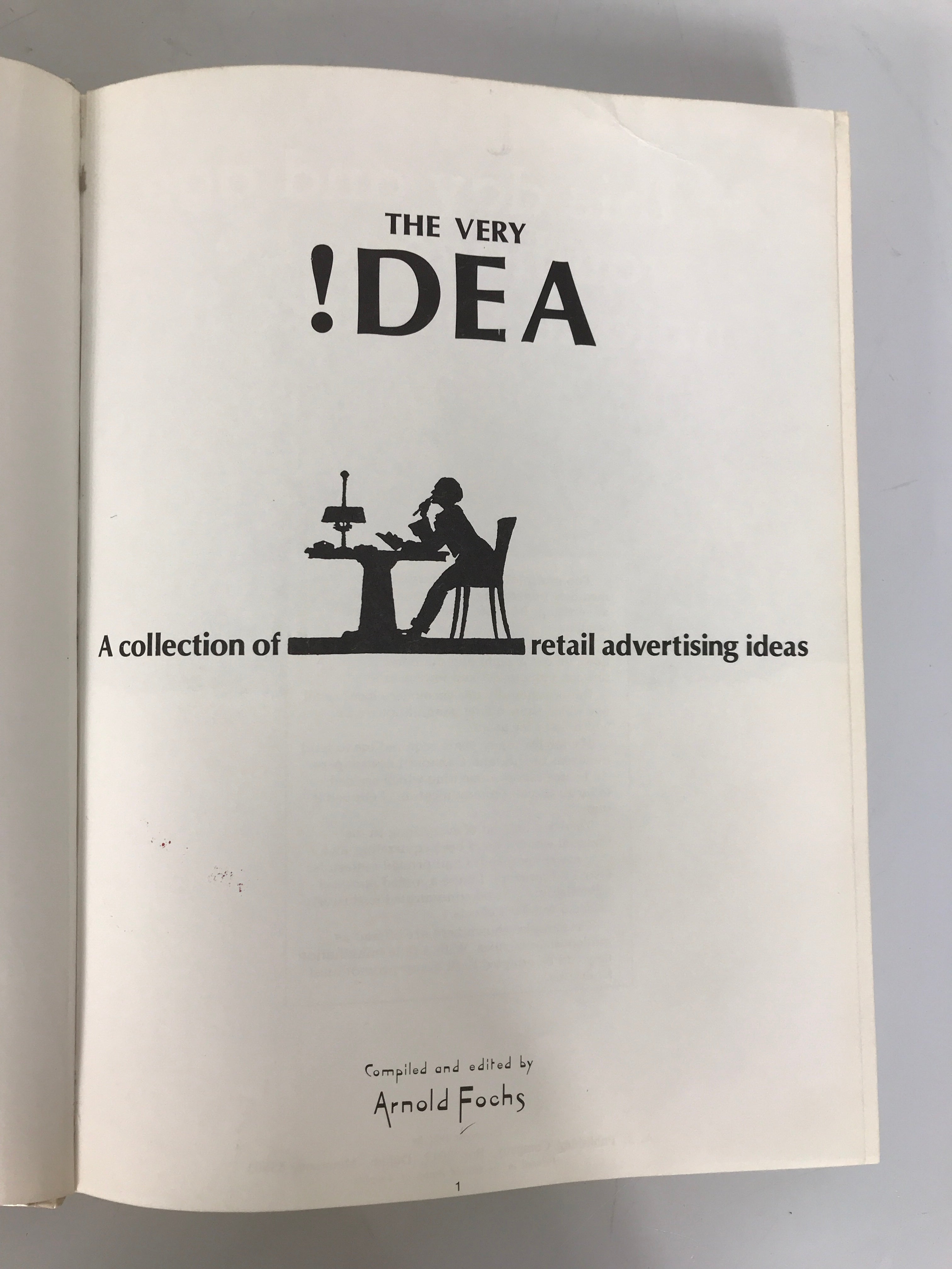 The Very Idea Retail Advertising Ideas Fochs 1971 HC Ex-Library