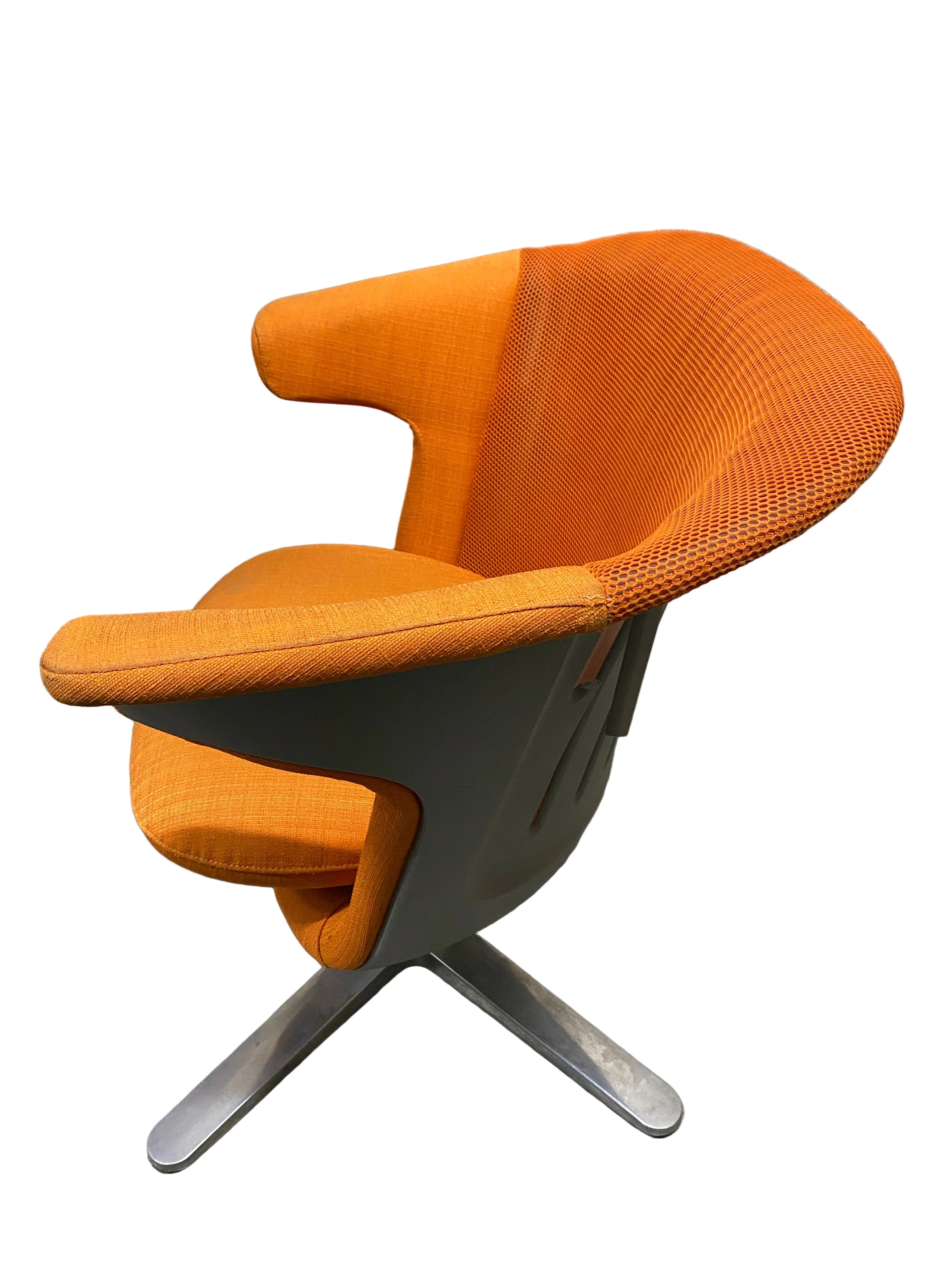Steelcase #416911 Orange Lounge Chair