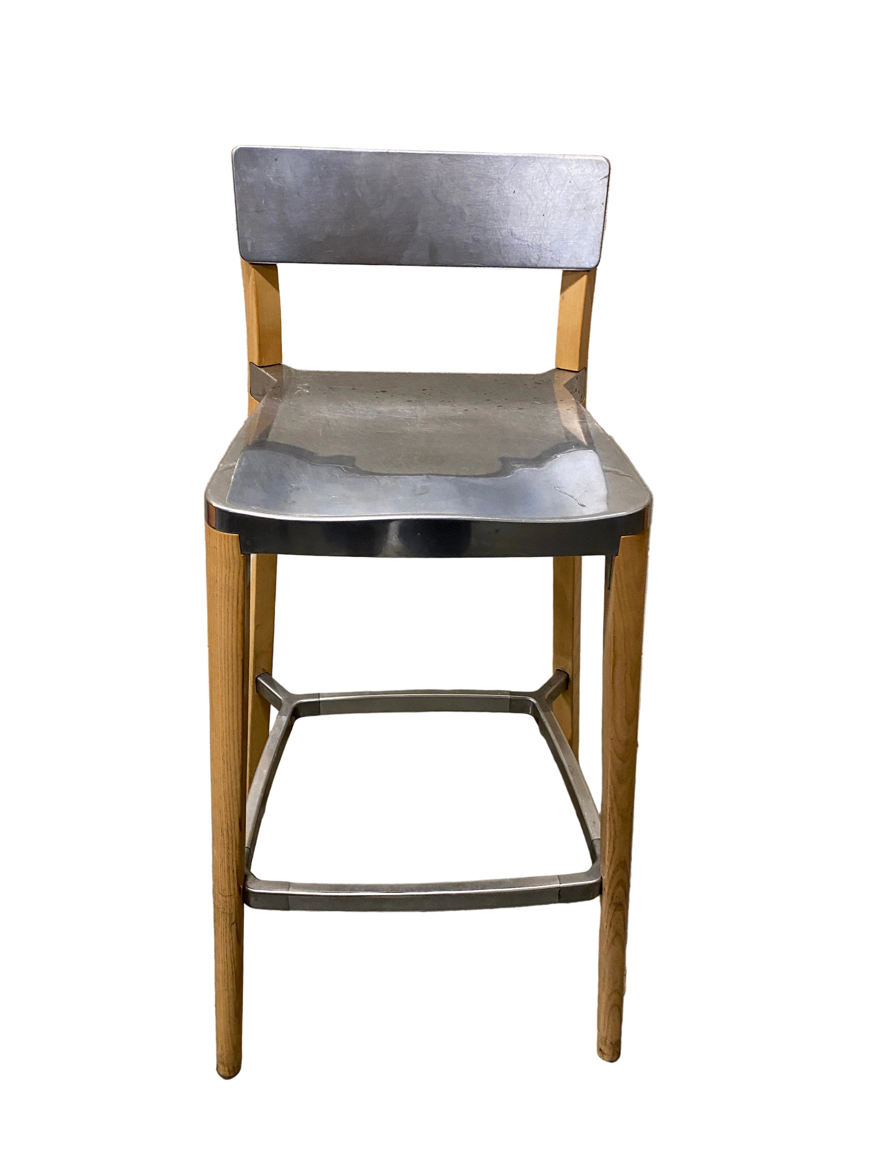 Emeco Lancaster Metal & Wooden Stool