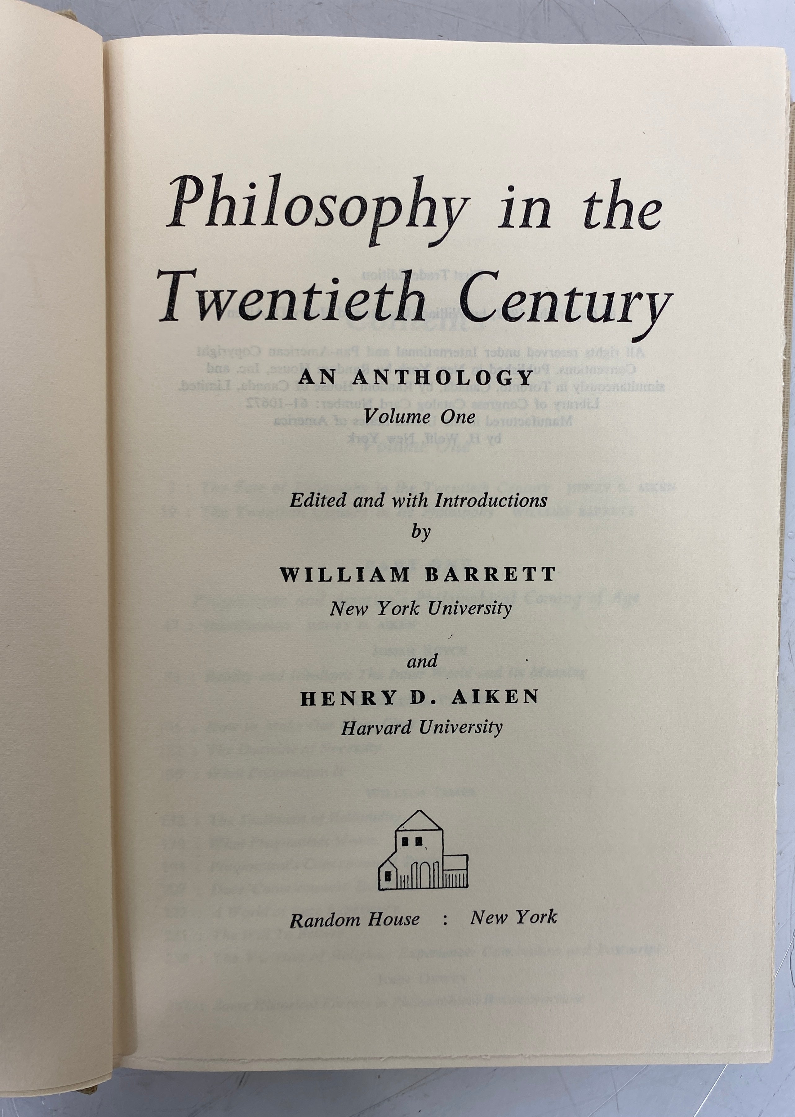 4 Vol Set: Philosophy in the Twentieth Century 1962 Barrett/Aiken 1st Trade Ed