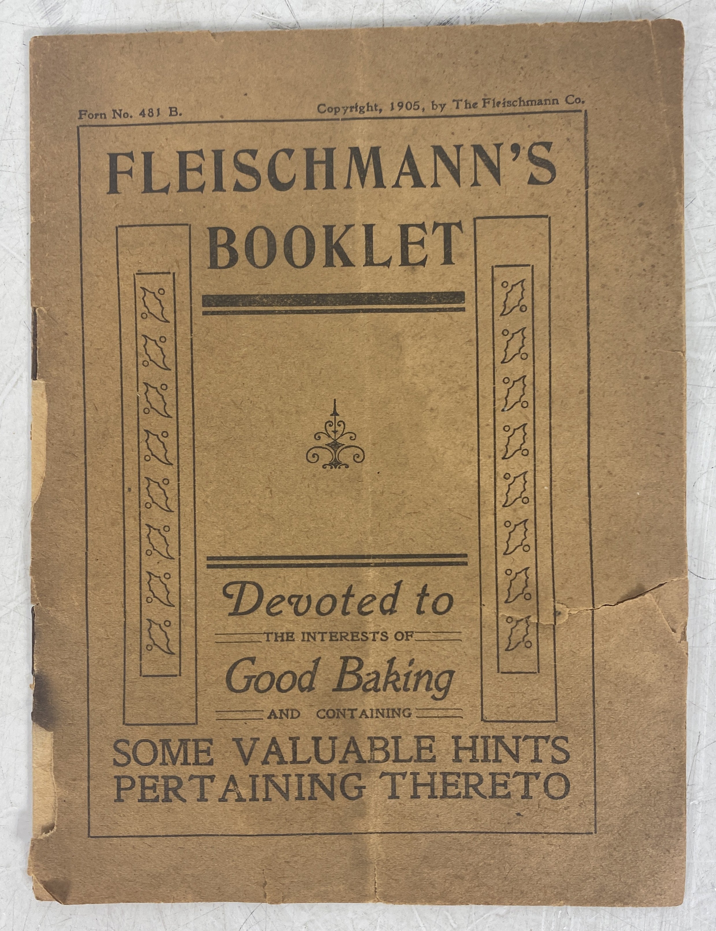 Fleischmann's Booklet 1905 Cookbook