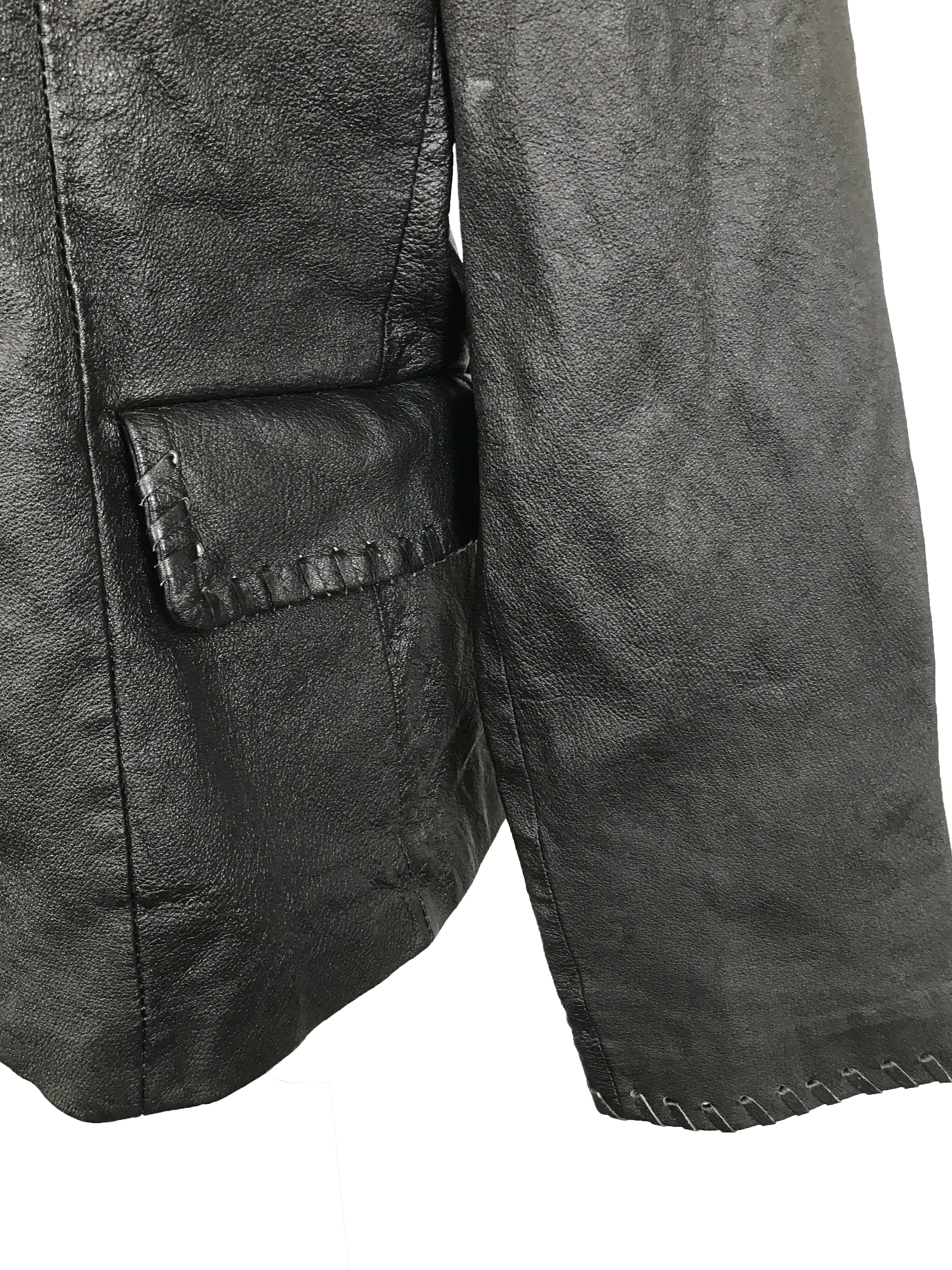 Black Leather Jacket Women' Size 14