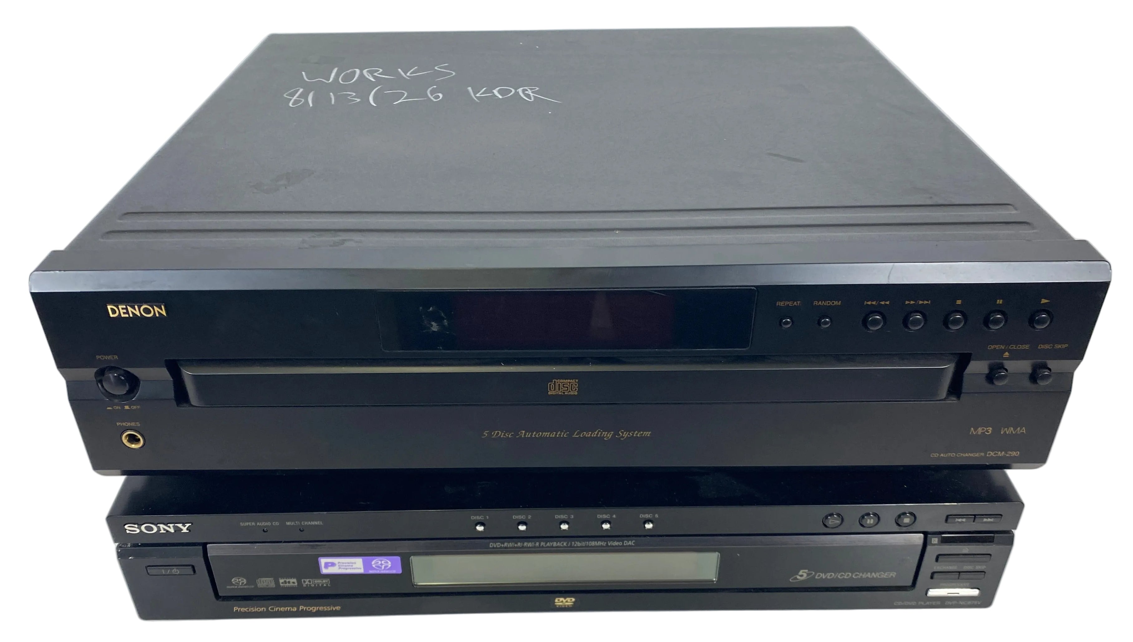 Denon DCM-290 5-Disc CD Auto Changer/Sony DVD/CD Player DVP-NC875B