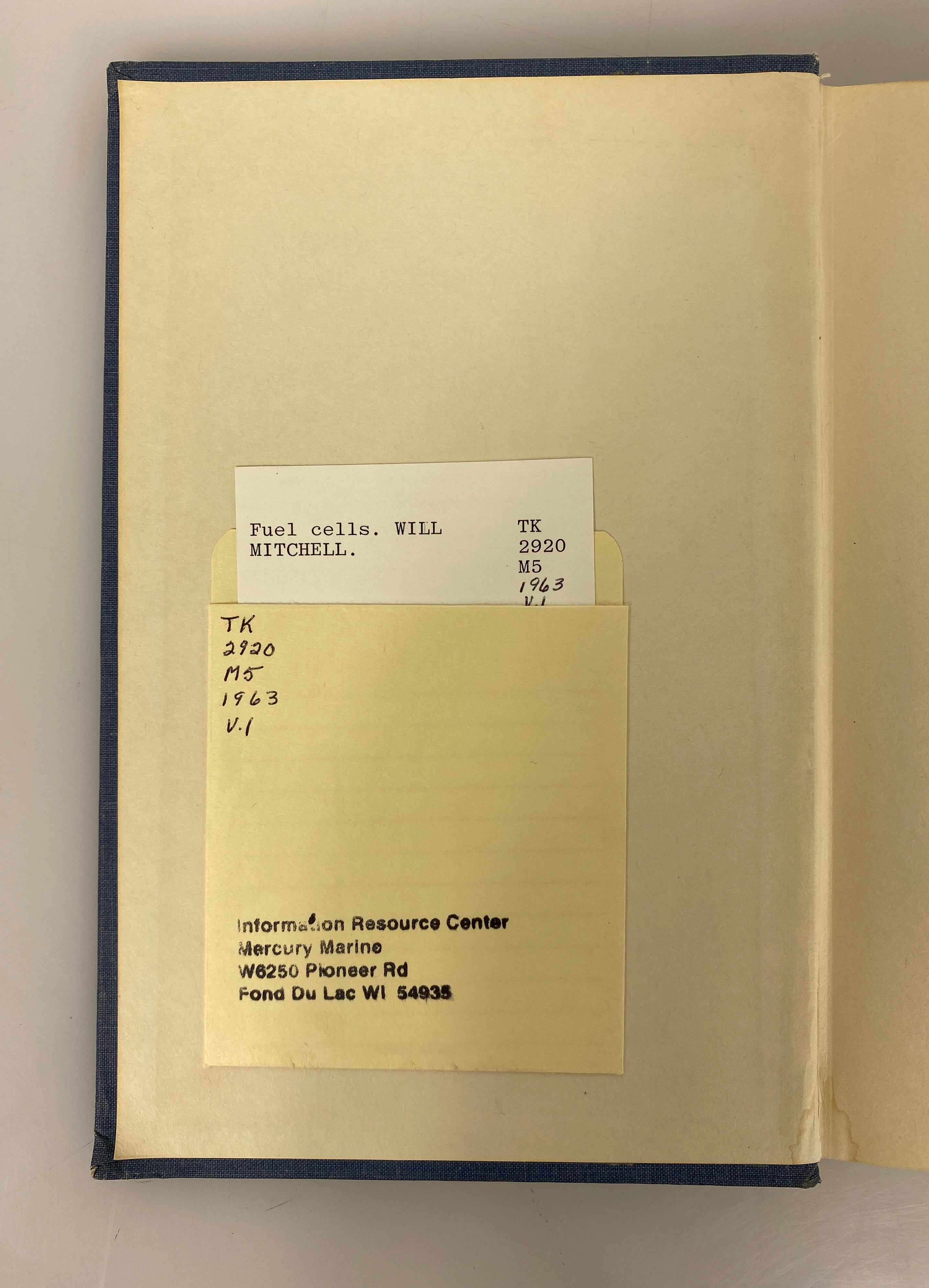 Fuel Cells by Will Mitchell 1963 Chemical Technology Vol I Ex-Library HC