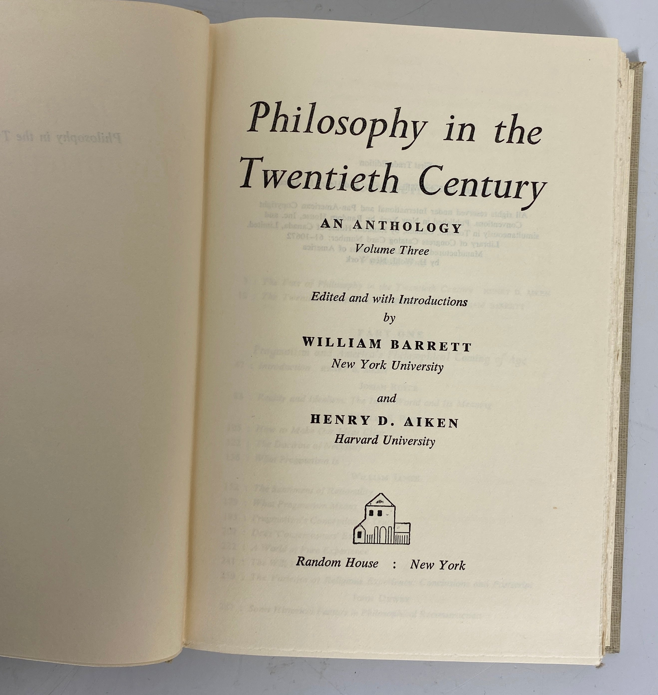 4 Vol Set: Philosophy in the Twentieth Century 1962 Barrett/Aiken 1st Trade Ed