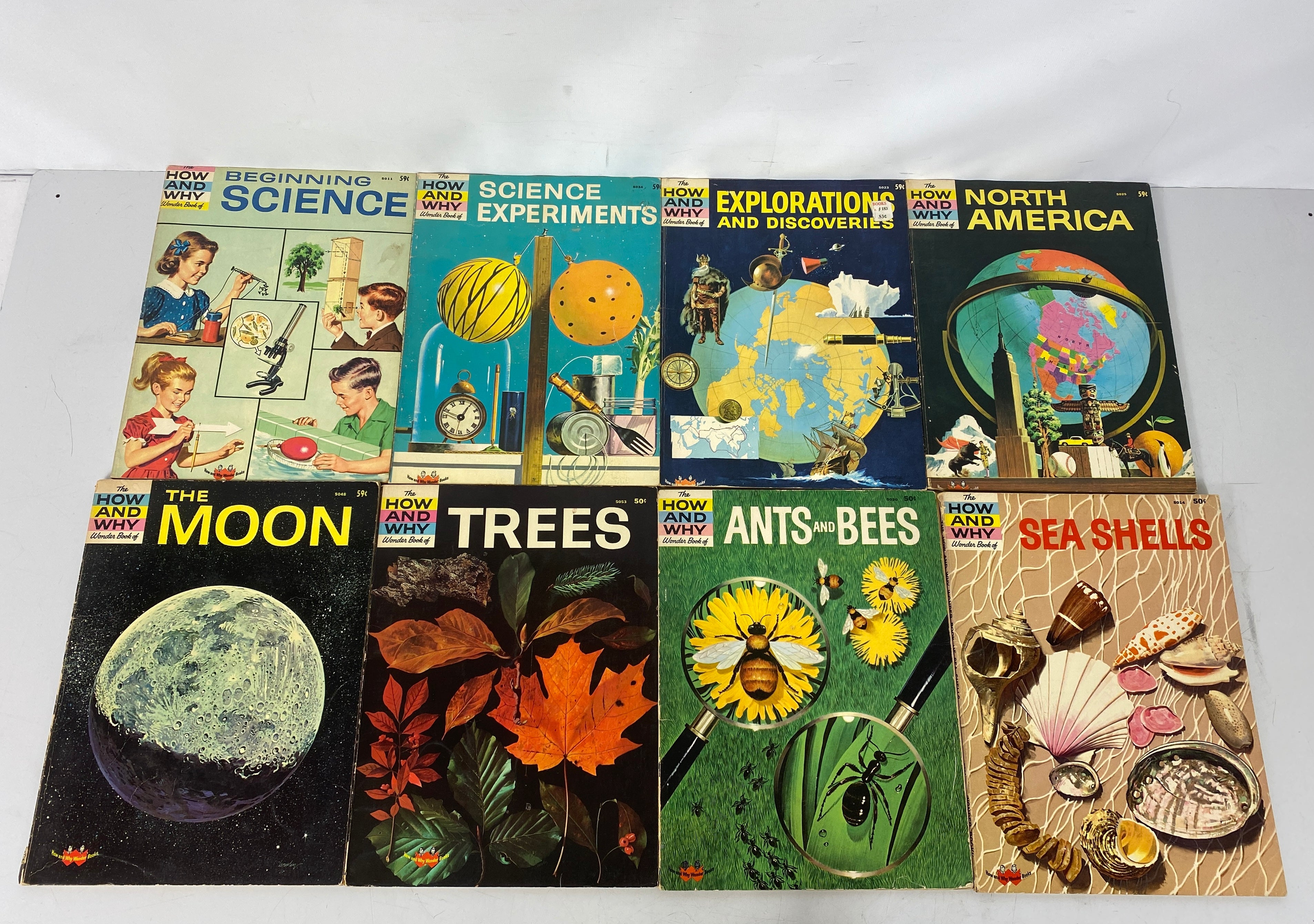 Lot of 14 Vintage How and Why Wonder Books 1960s incl Science/Birds/The Moon SC