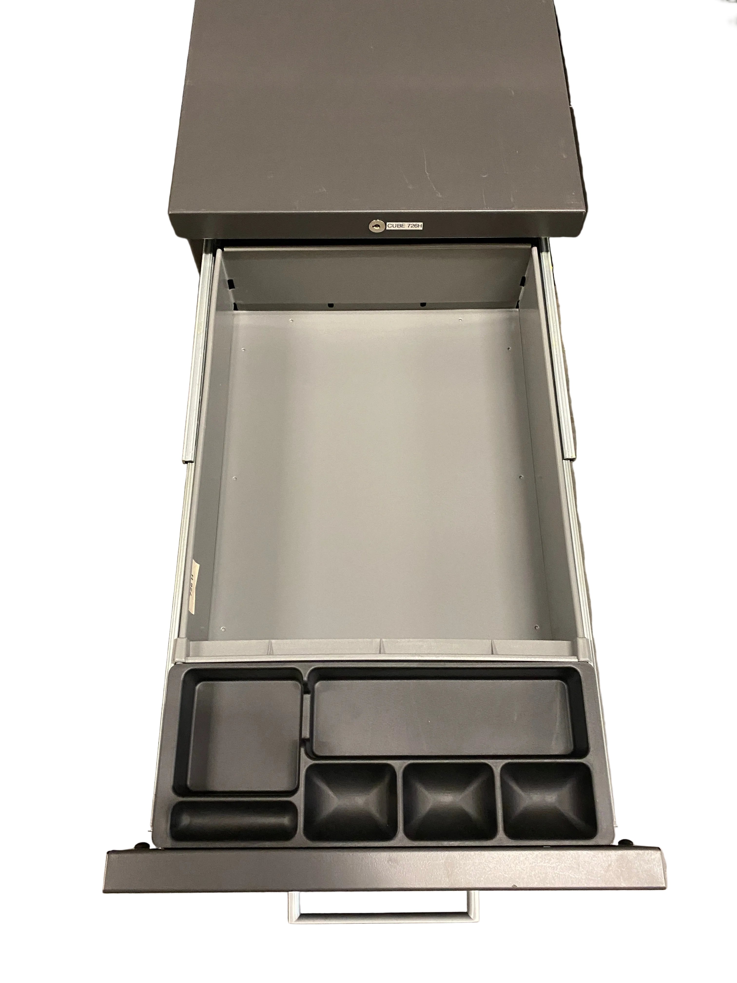 Steel 2-Drawer Mobile File Cabinet with Lock