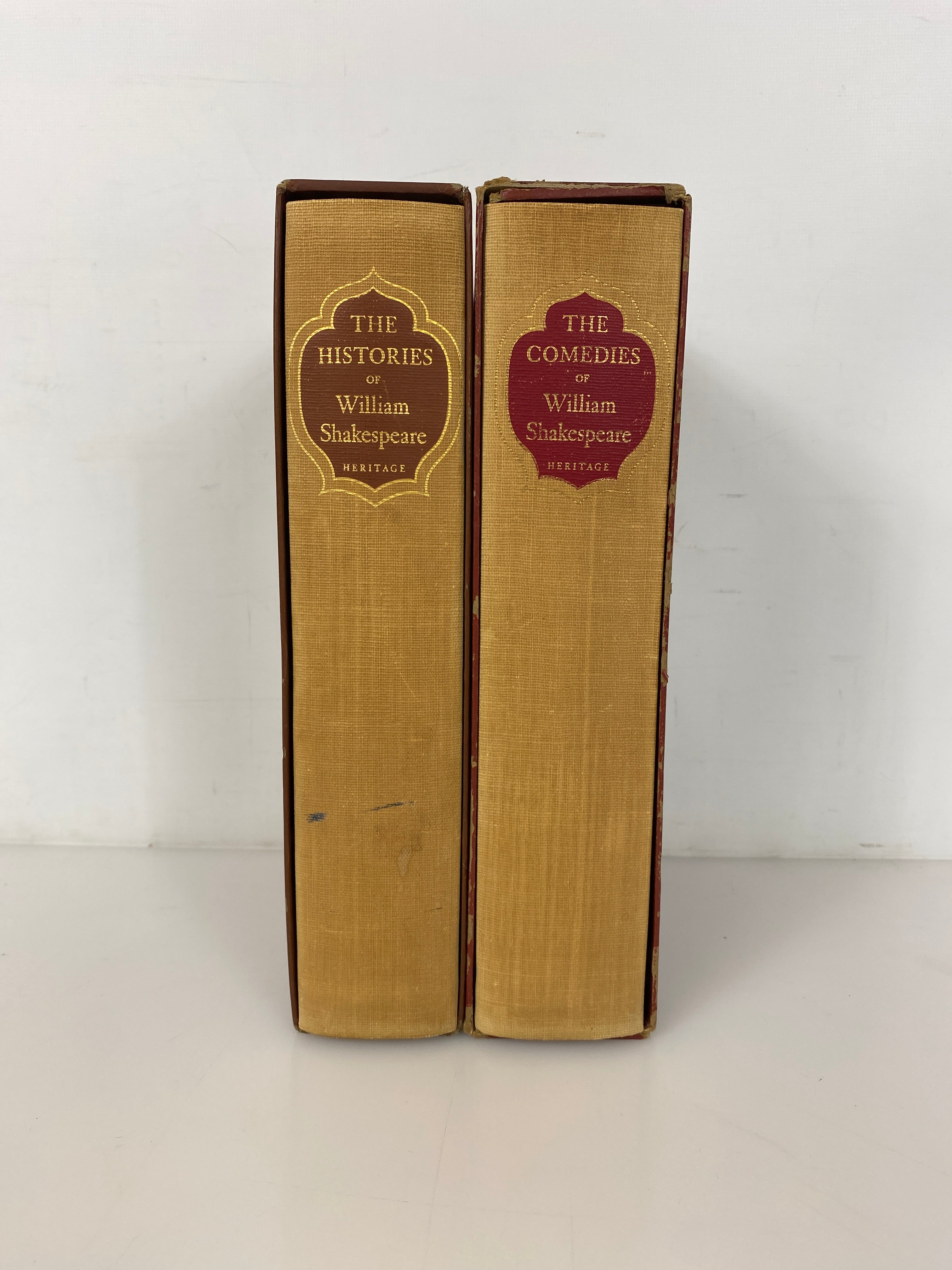 2 Vols: The Histories & Comedies of Shakespeare 1958 Heritage Press HC Slipcases