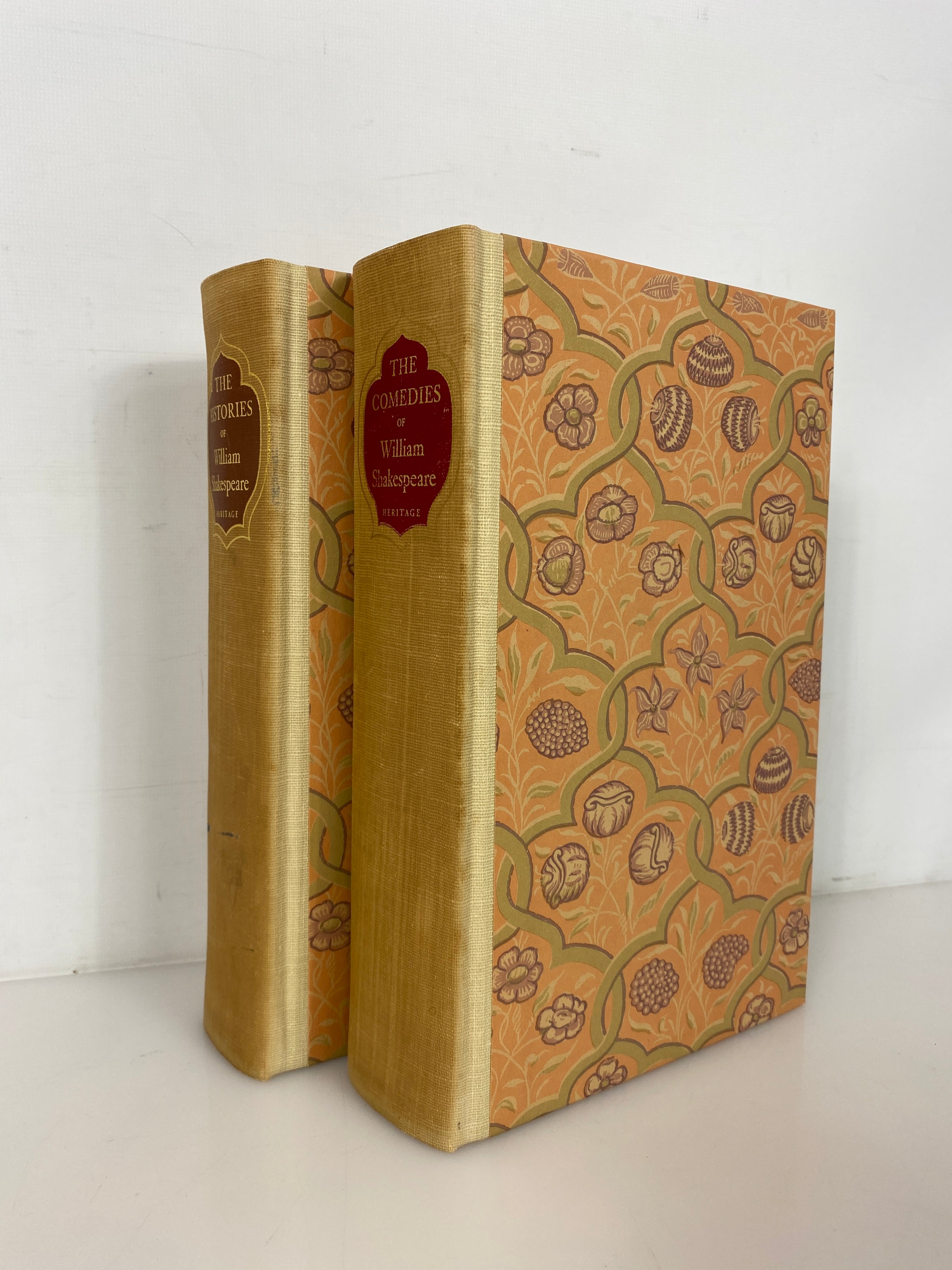 2 Vols: The Histories & Comedies of Shakespeare 1958 Heritage Press HC Slipcases