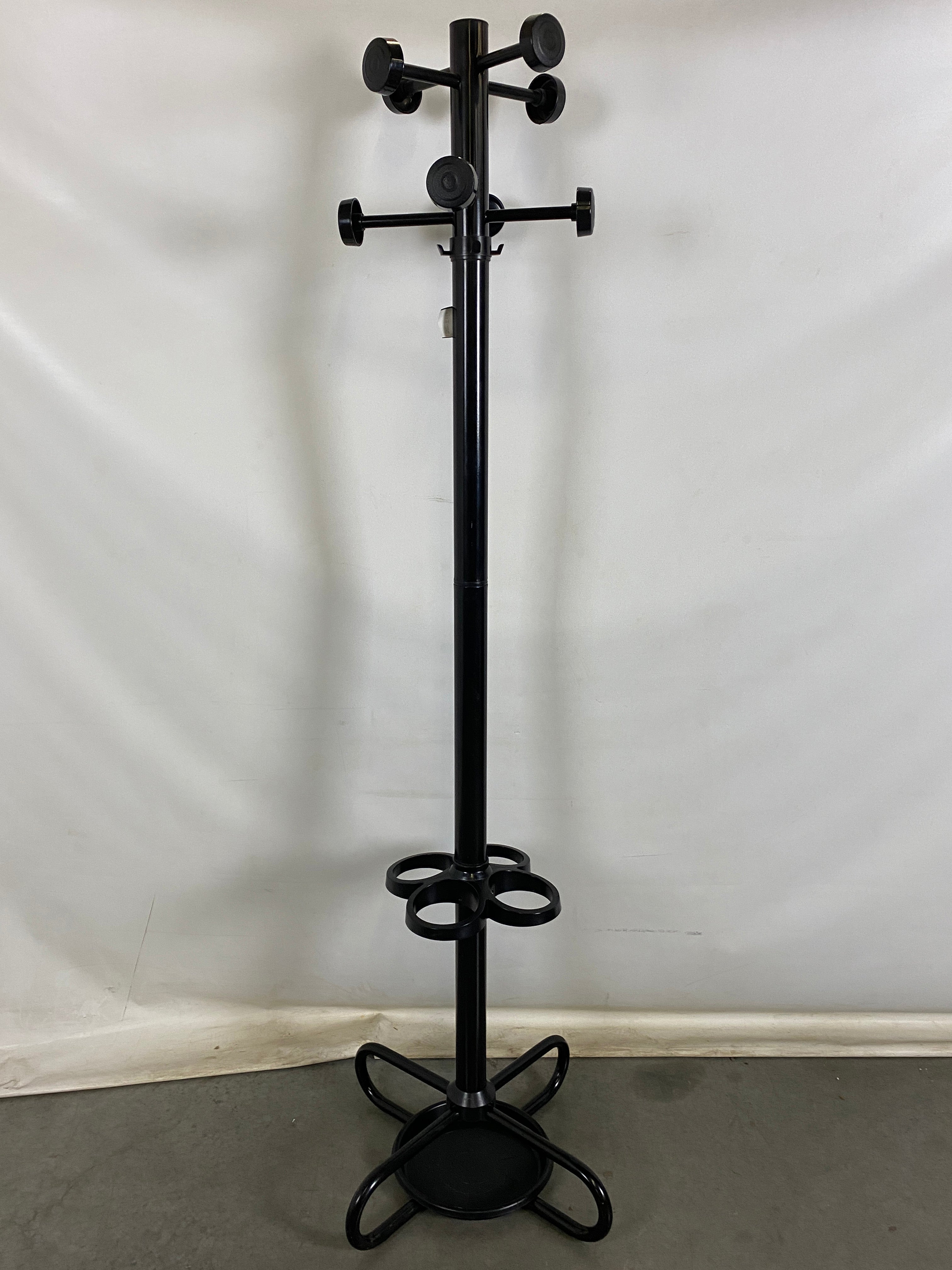 Black Coat Rack With Umbrella Holders