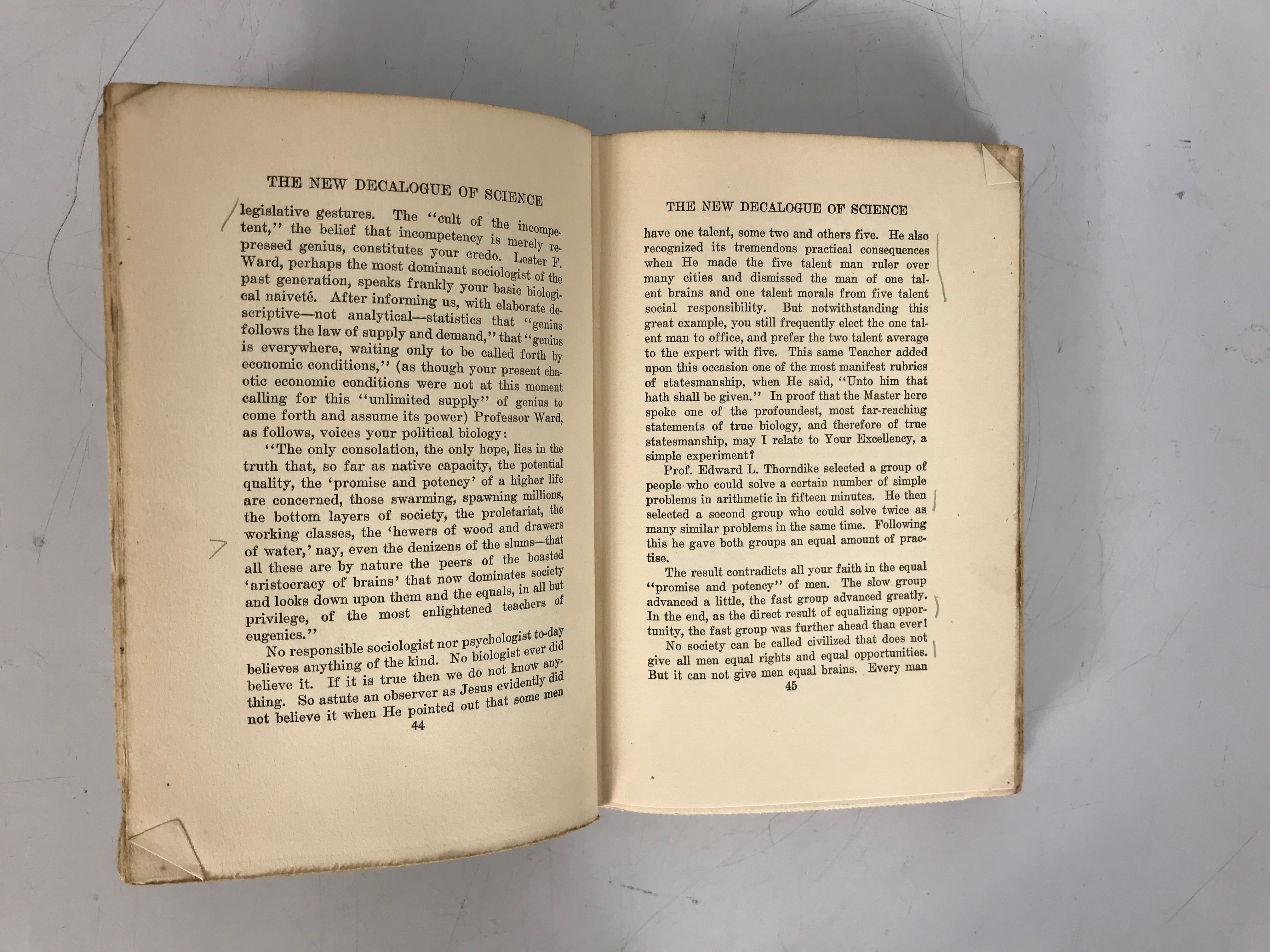 The New Decalogue of Science A.E. Wiggam 1923 Rare Antique HC