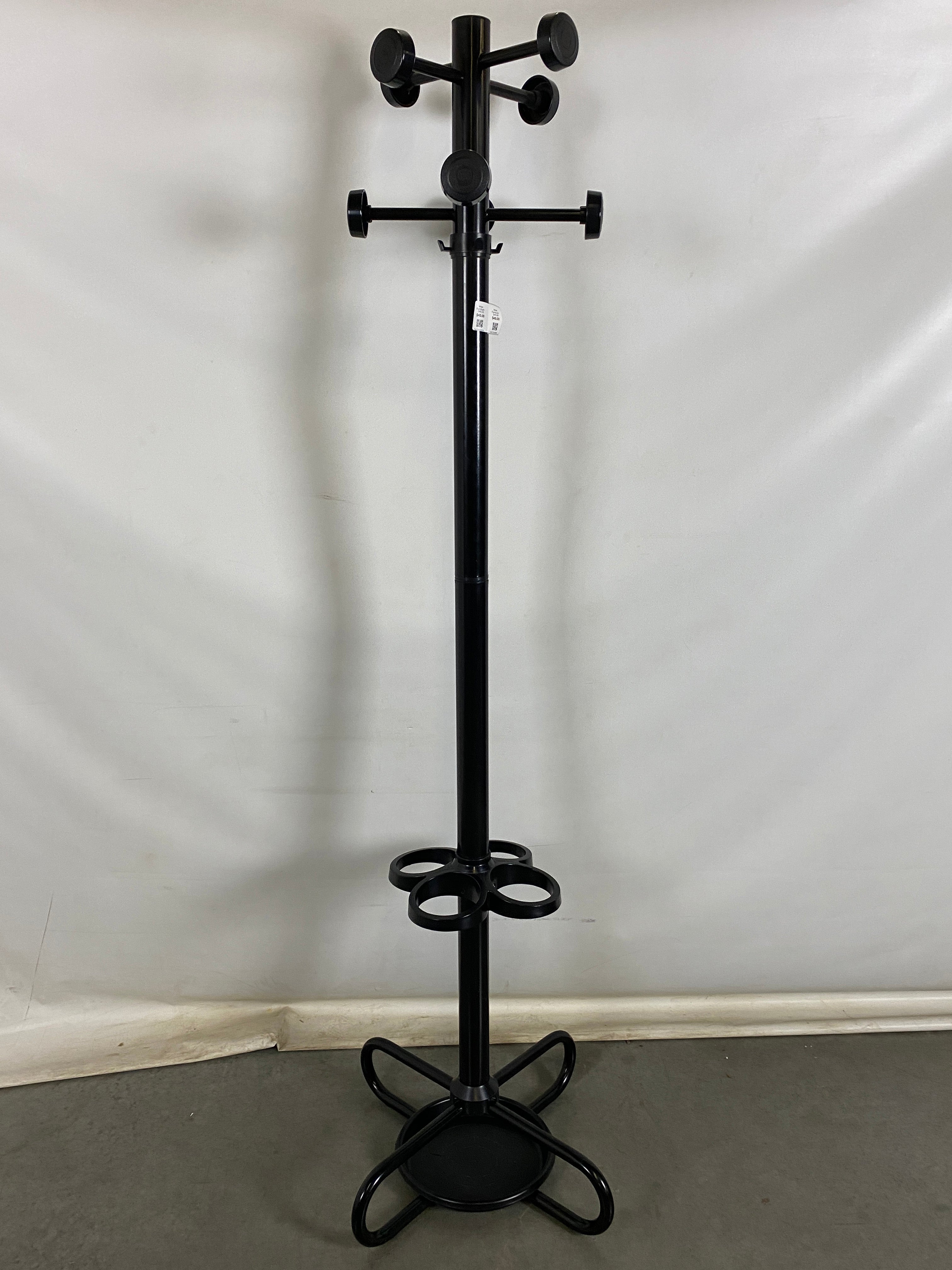 Black Coat Rack With Umbrella Holders