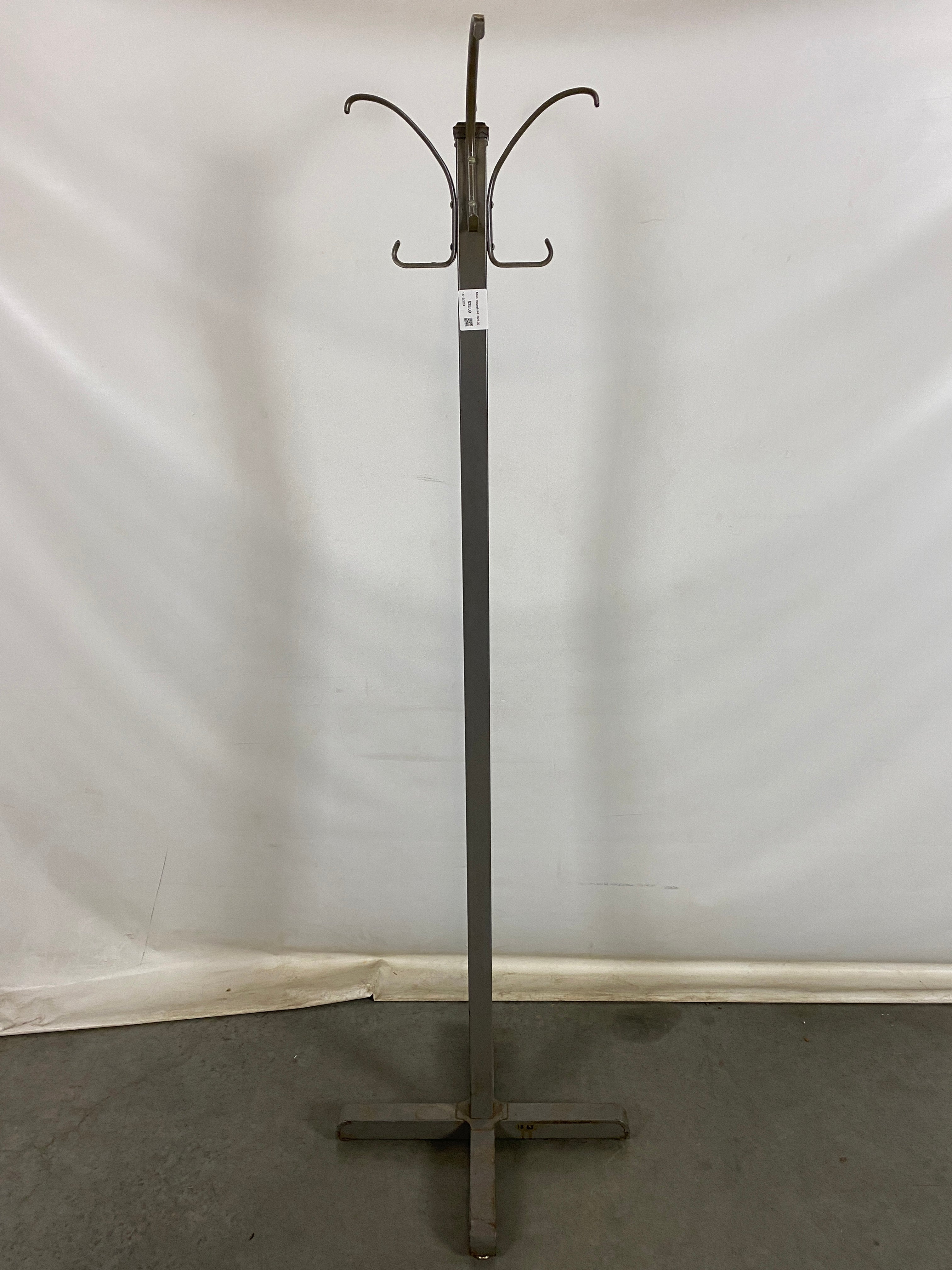 Gray Metal Coat Tree Rack