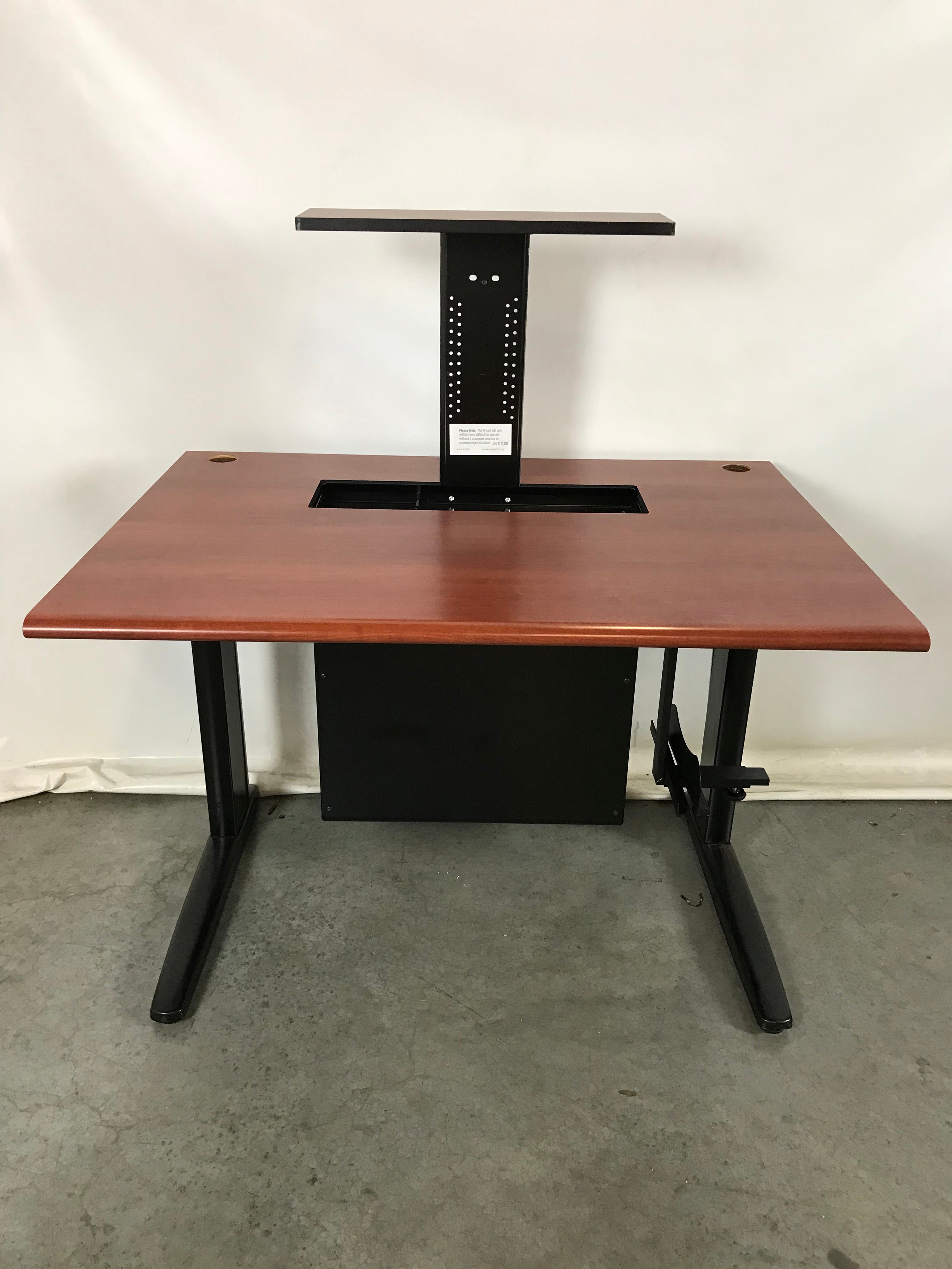 SmartLift Wood Desk for 20" Monitor